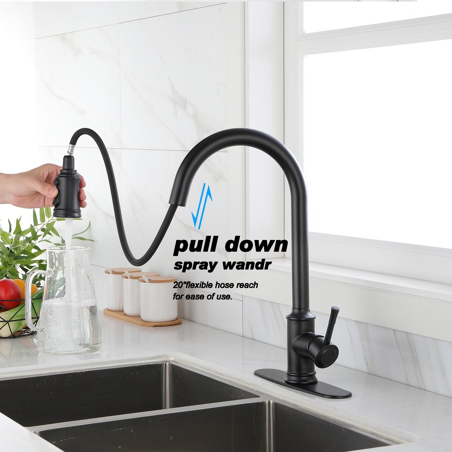 Touch Kitchen Faucet with Pull Down Sprayer-Boyel Living