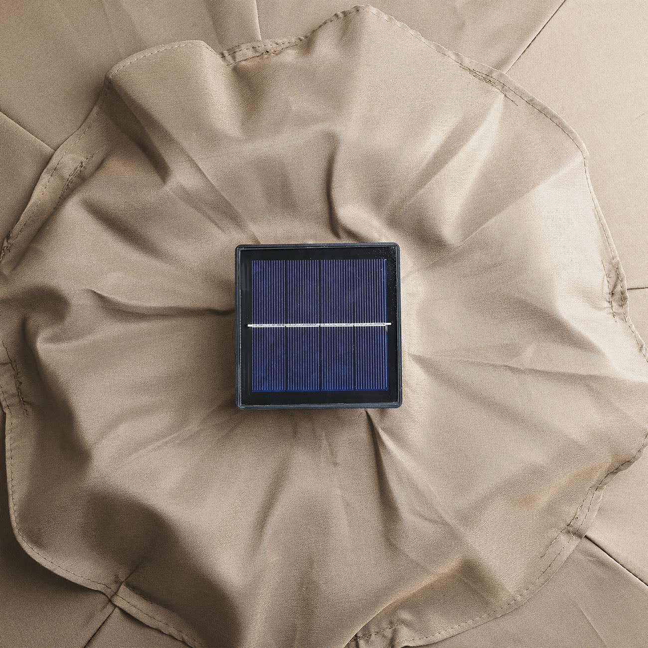 Boyel Living 9-ft Patio Umbrella with LED Lights (Taupe)-Boyel Living