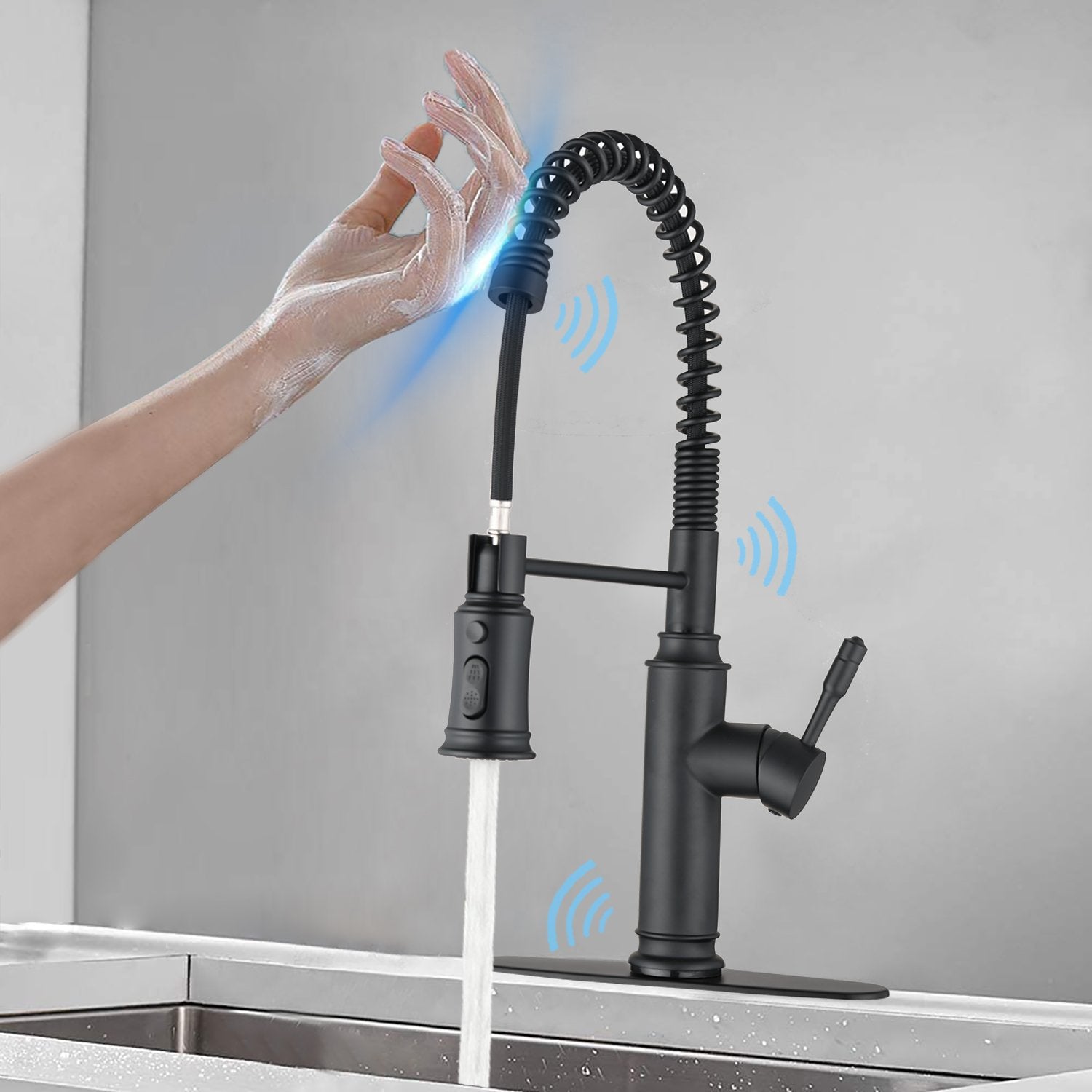 Touch Kitchen Faucet with Pull Down Sprayer-Boyel Living