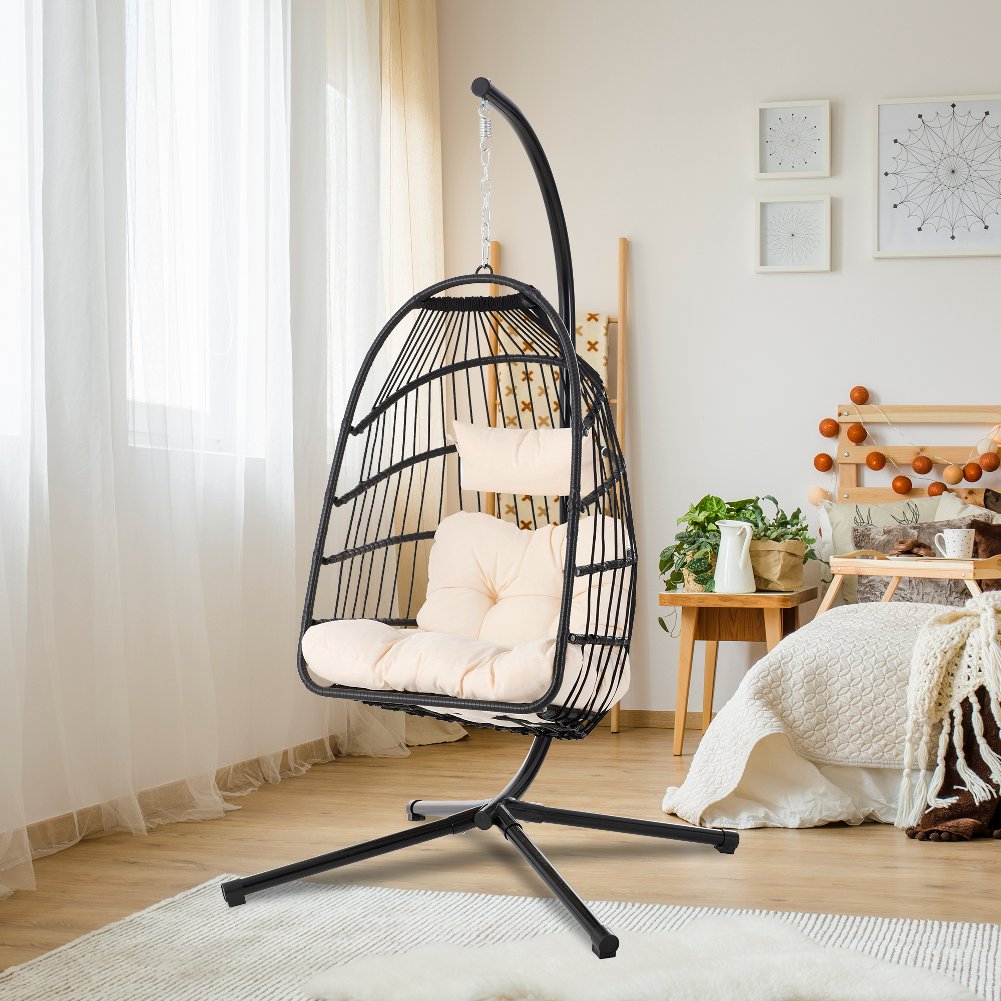 Bedroom hammock discount chair with stand