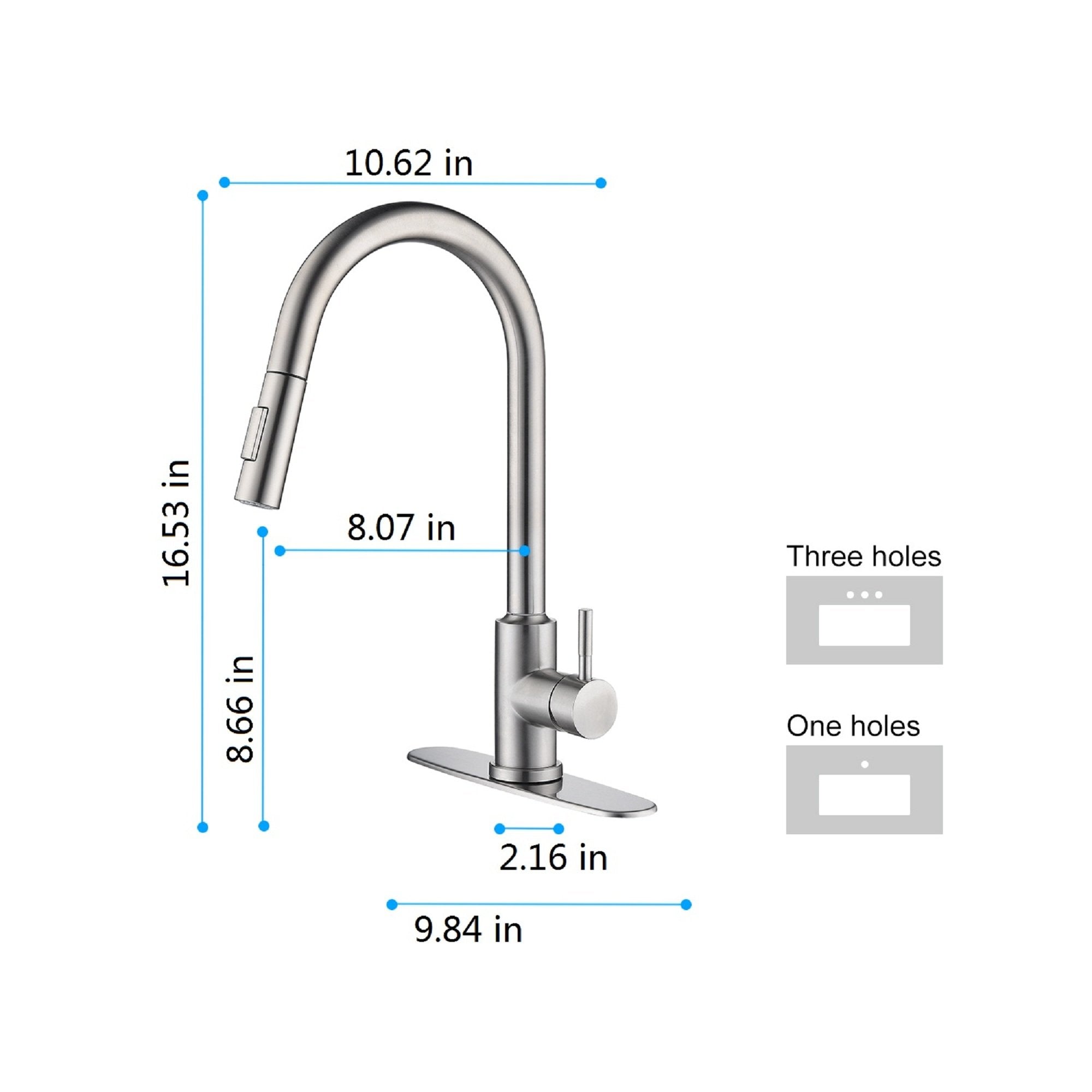 Touch Kitchen Faucet with Pull Down Sprayer-Boyel Living