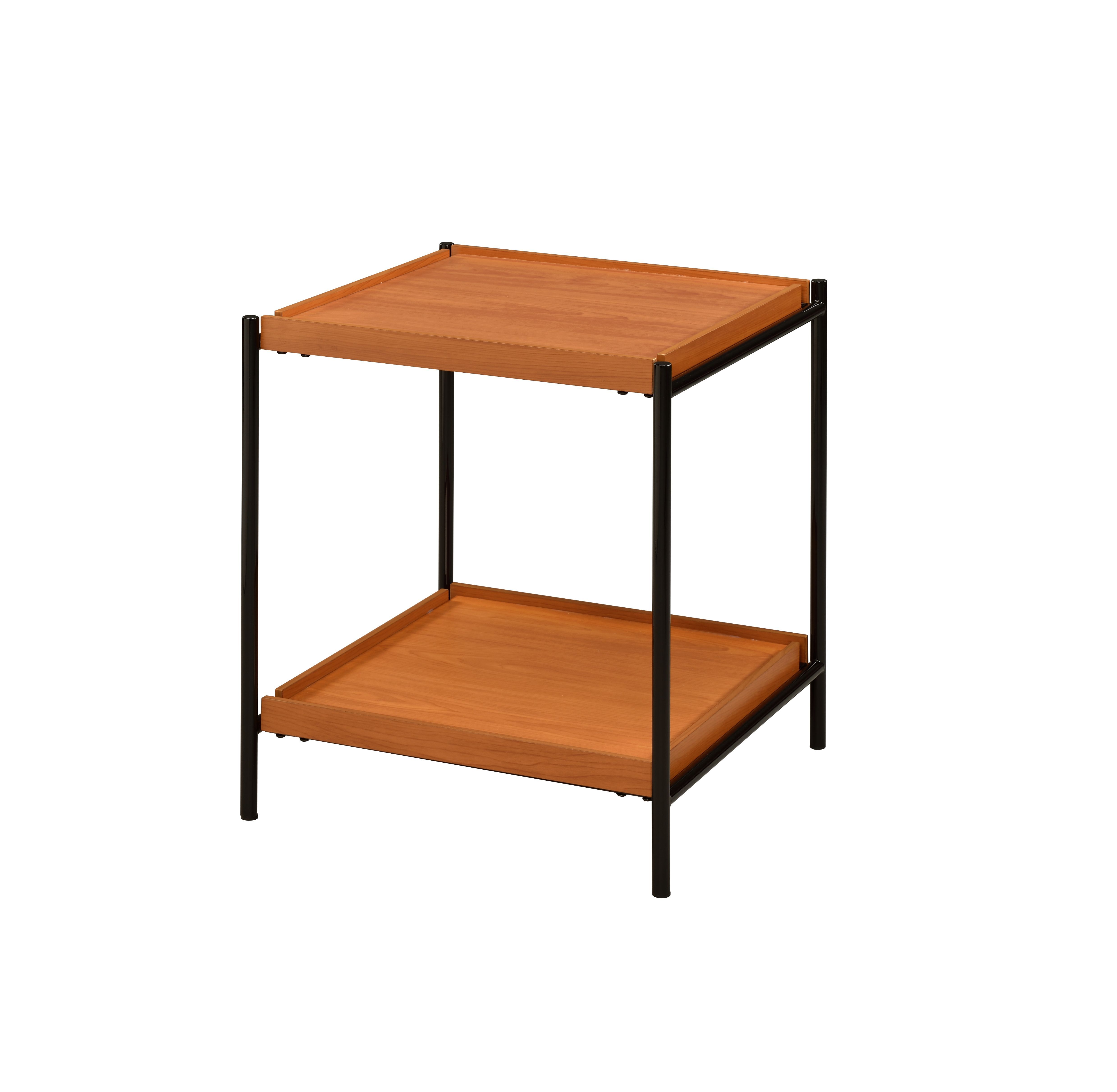 ACME Oaken End Table, Honey Oak & Black