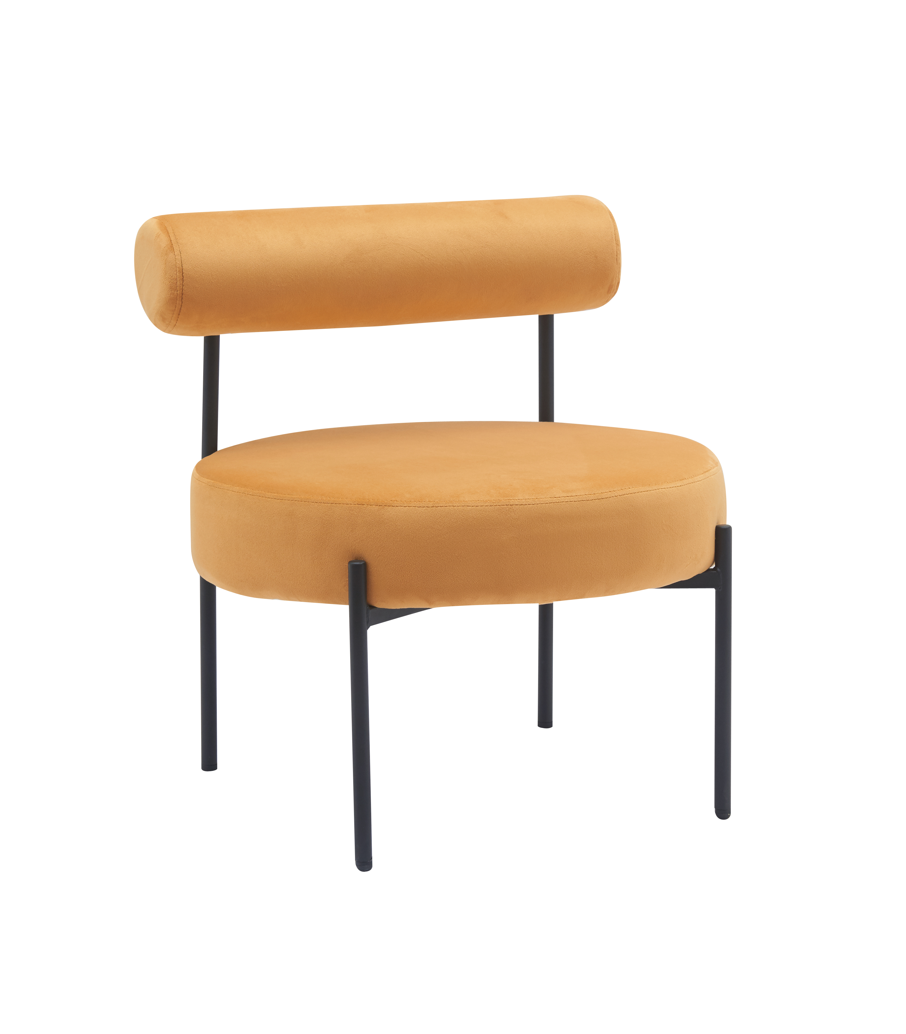 Velvet Accent Chair, Modern Gold Vanity Chair for Living Room, Upholstered Comfy Armless Chair with Backrest-Boyel Living