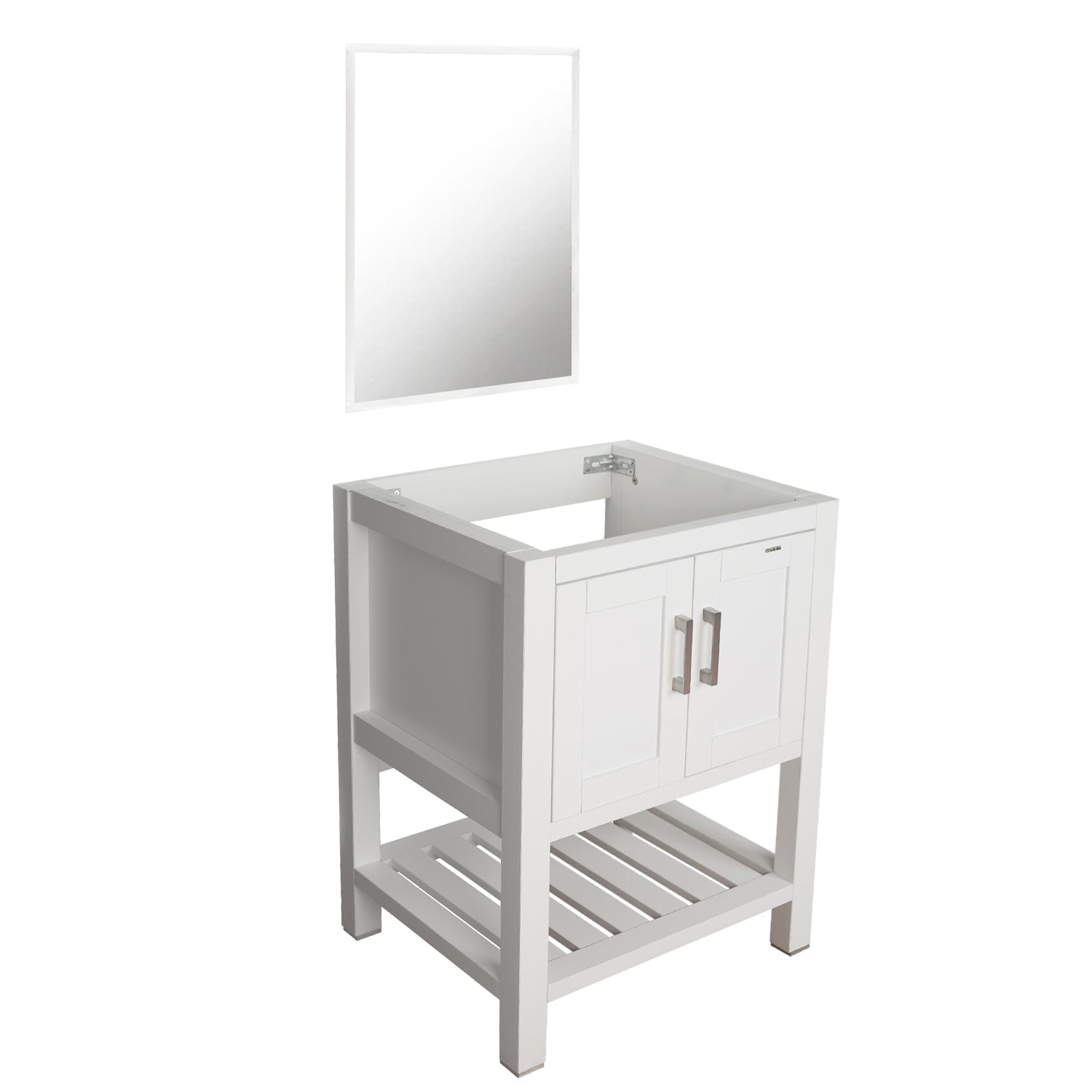 Bathroom Vanity with Wooden counter top and storage-Boyel Living
