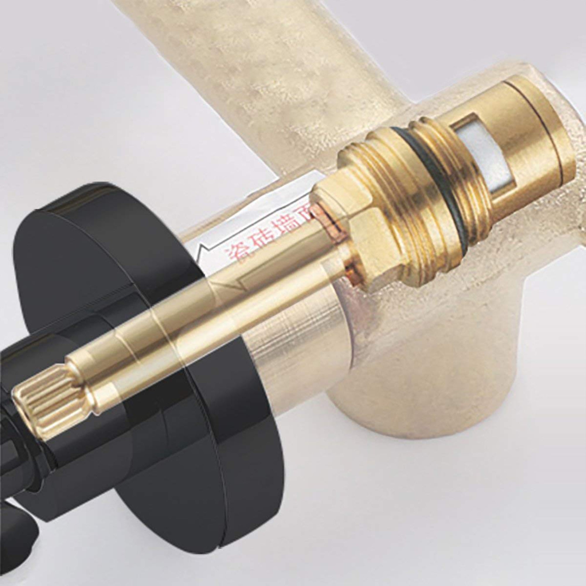 Boyel Living Double Handle Wall Mounted Bathroom Kitchen Faucet Basin Mixer Taps in Matte Black with Rough-in Valve-Boyel Living