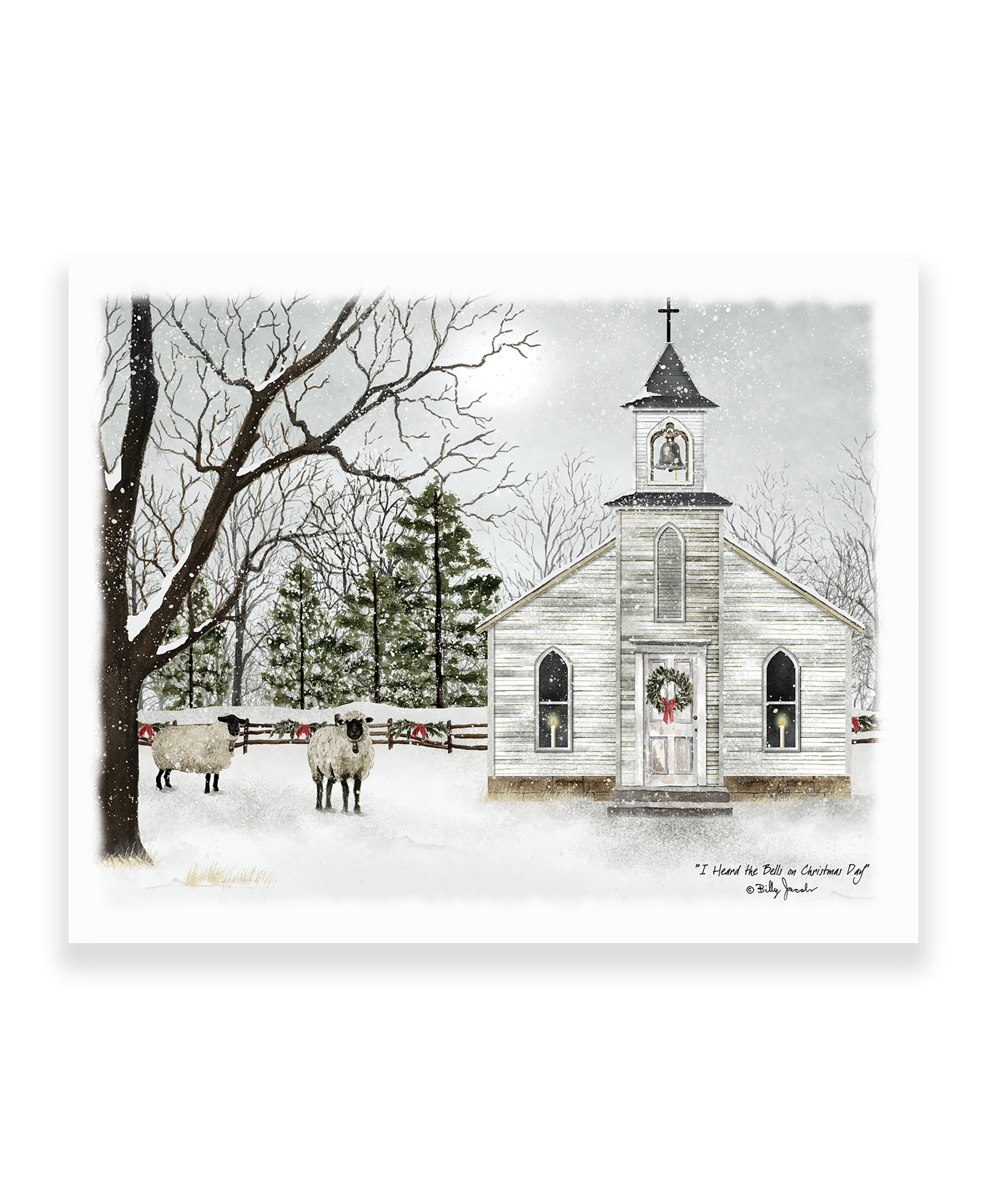 "I Heard The Bells on Christmas" by Billy Jacobs, Ready to Hang Canvas Art
