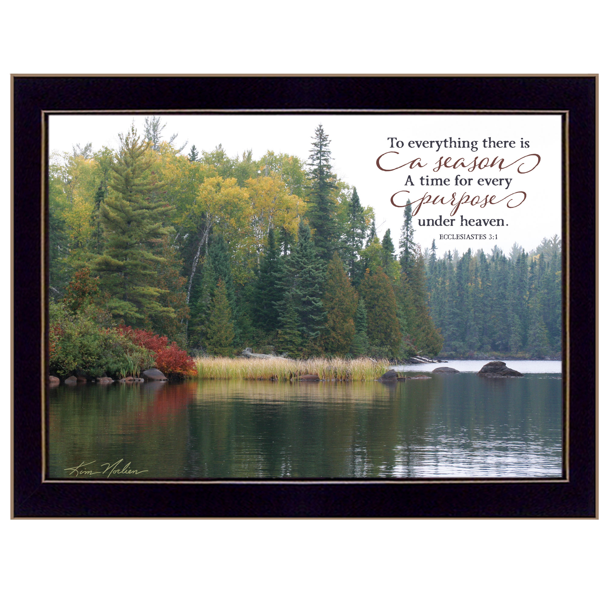 "To Everything There is a Season" by Kim Norlien, Ready to Hang Framed Print, Black Frame