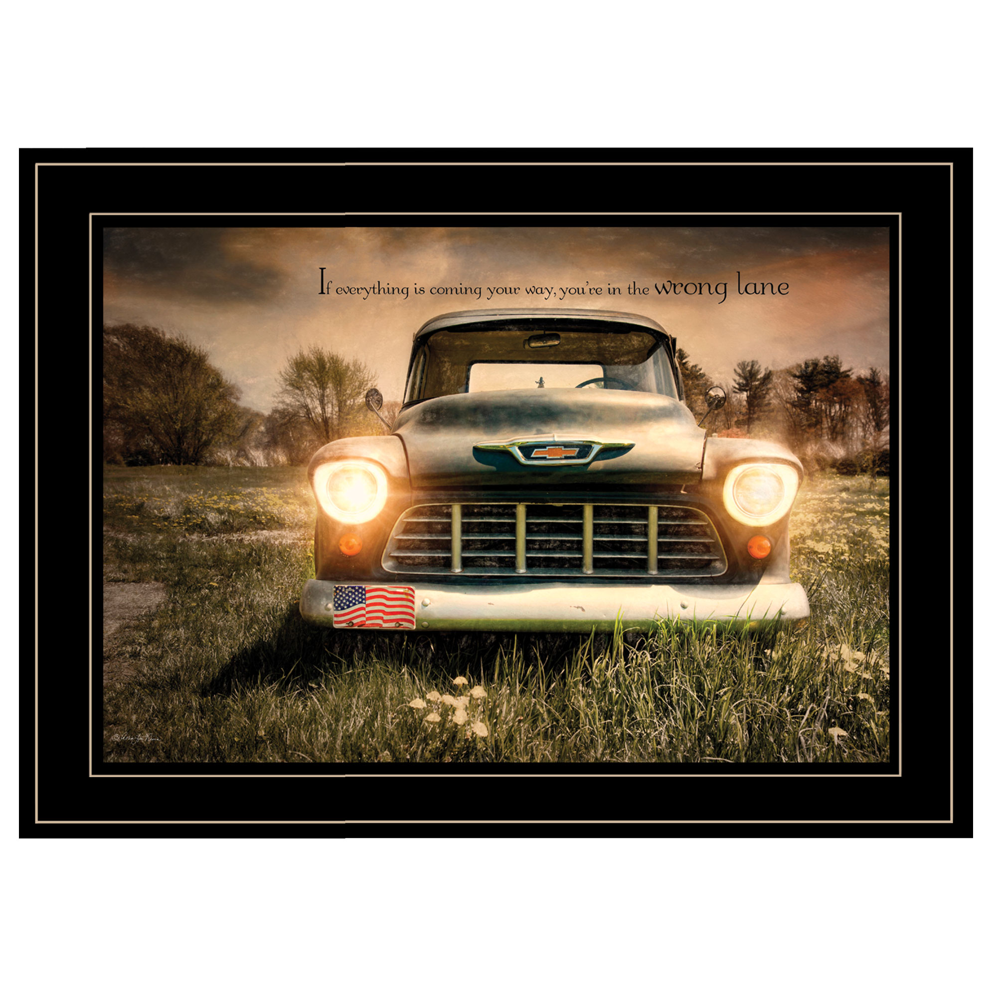 "Wrong Lane" by Robin-Lee Vieira, Ready to Hang Framed Print, Black Frame