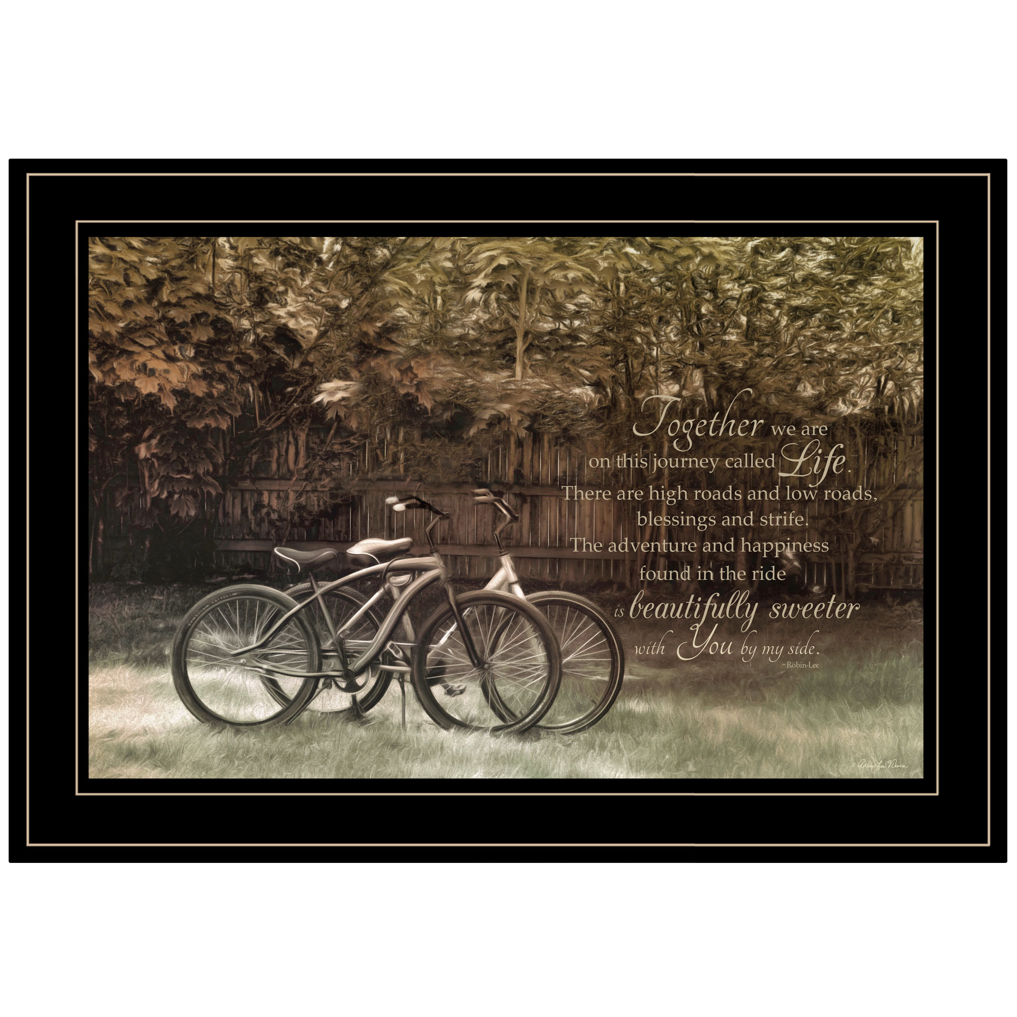 "Journey Together" by Robin-Lee Vieira, Ready to Hang Framed Print, Black Frame