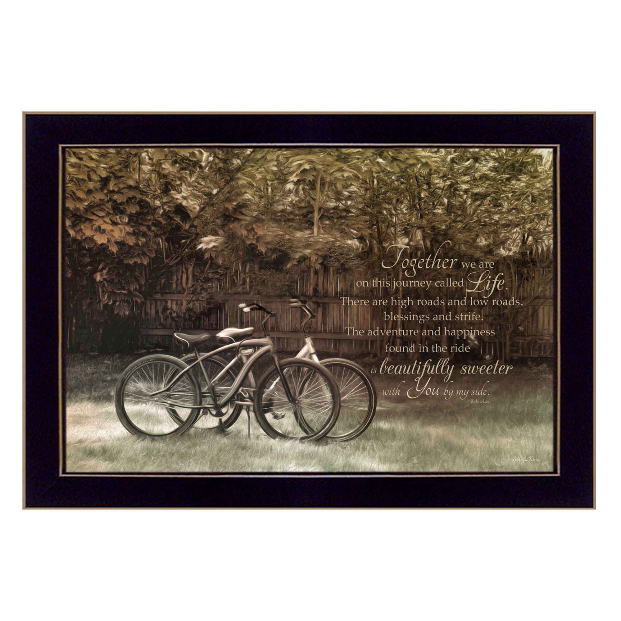 "Journey Together" By Robin-Lee Vieira, Printed Wall Art, Ready To Hang Framed Poster, Black Frame