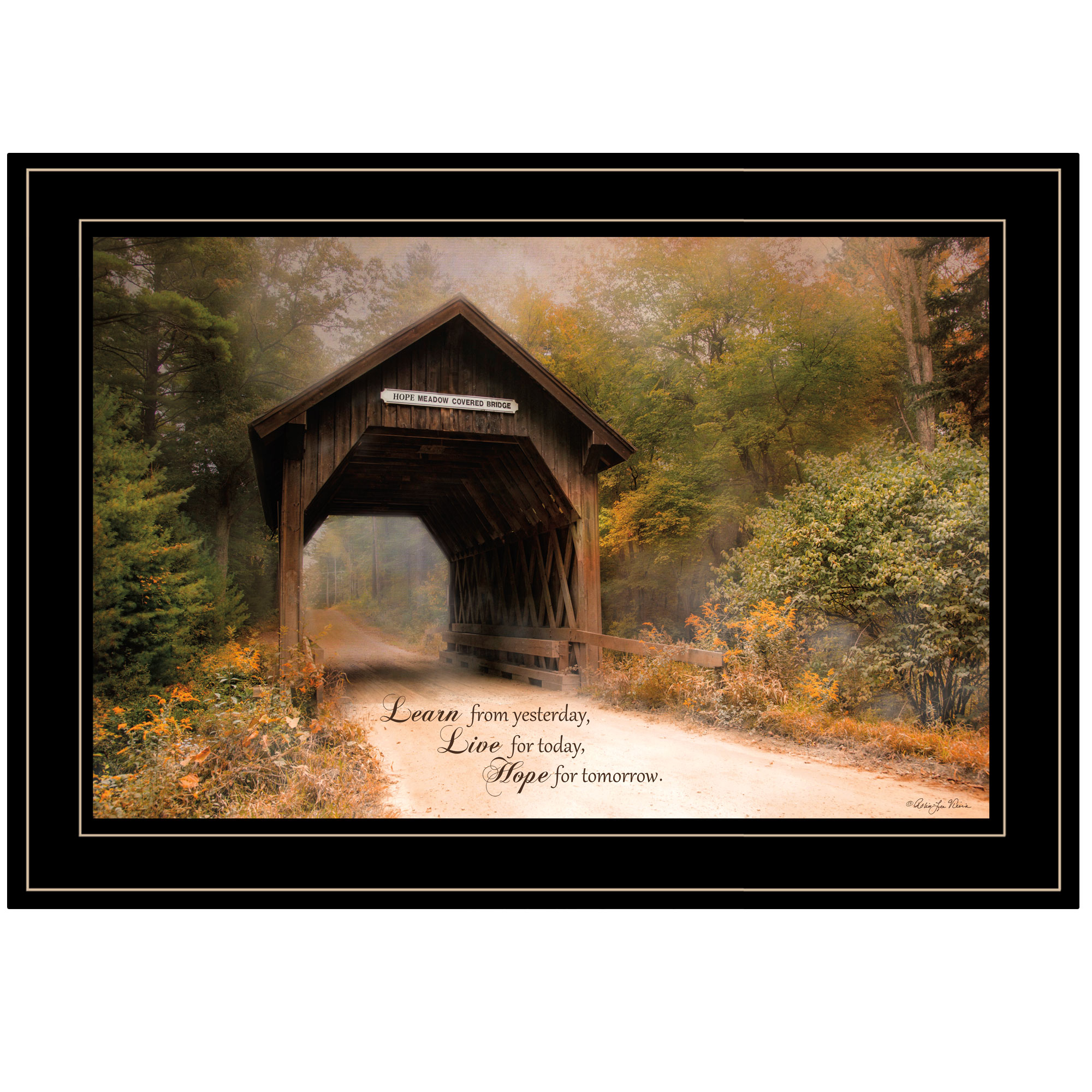 "Live for Today" by Robin-Lee Vieira, Ready to Hang Framed Print, Black Frame