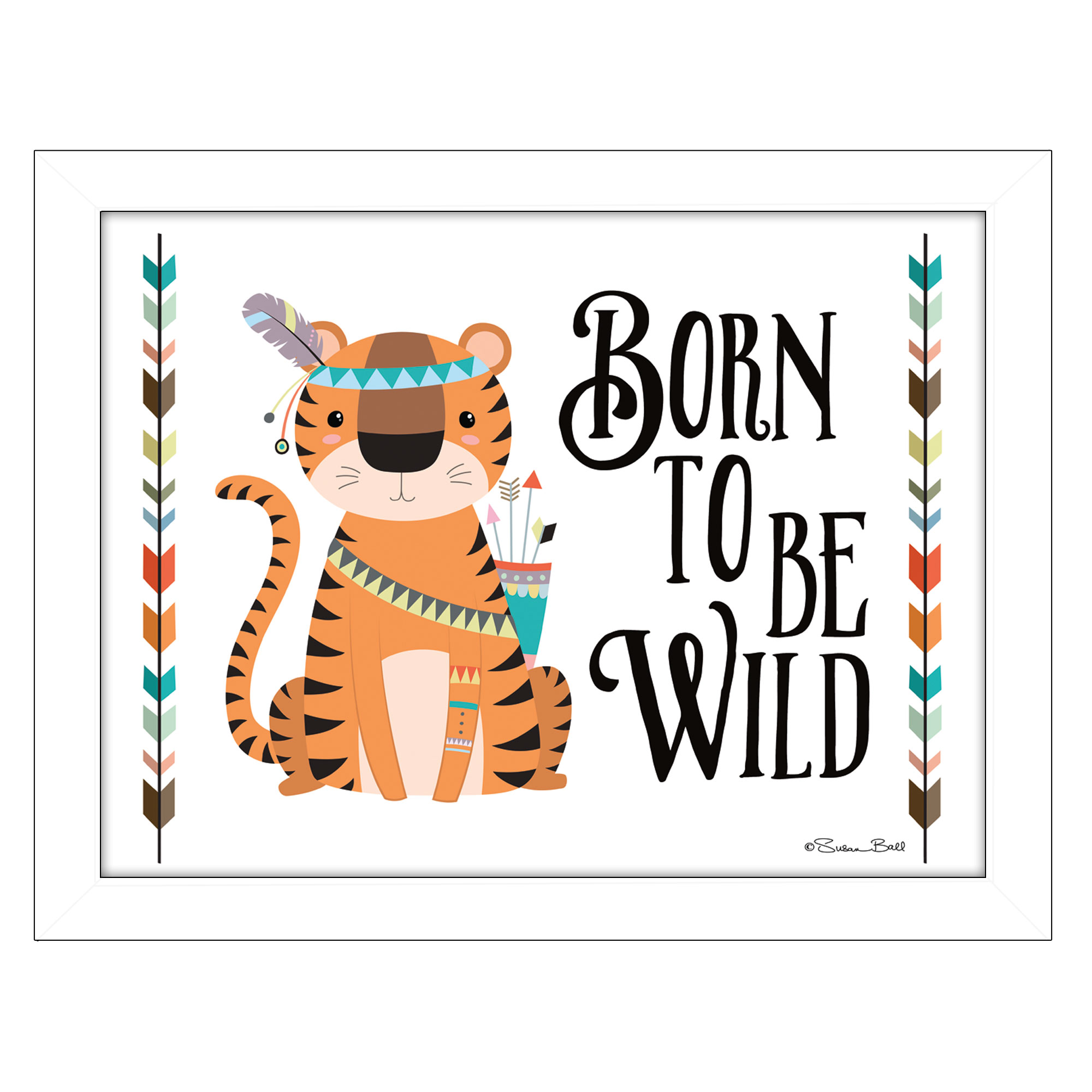"Born to be Wild" By Susan Boyer, Printed Wall Art, Ready To Hang Framed Poster, White Frame