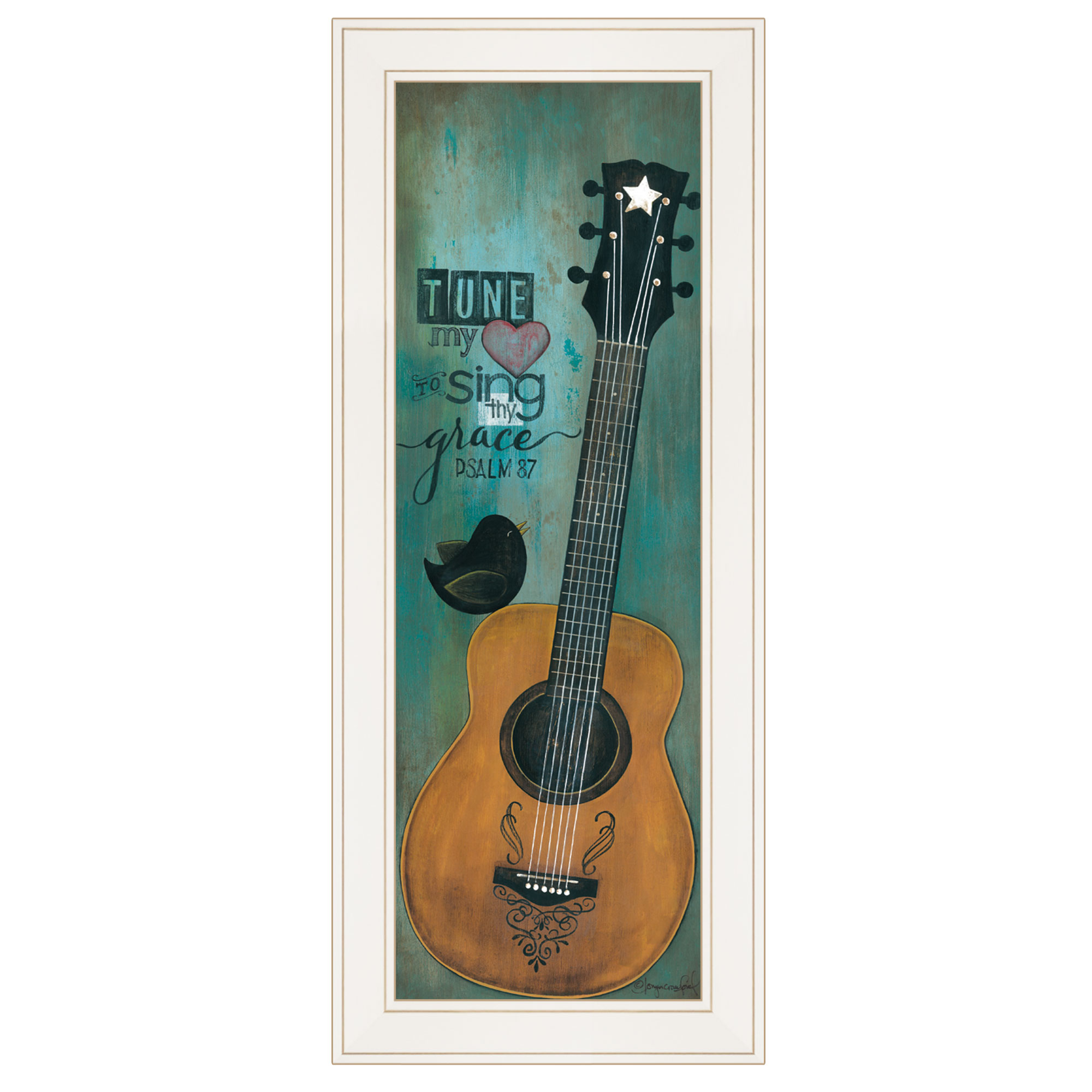 "Tune My Heart" by Tonya Crawford, Ready to Hang Framed print, White Frame