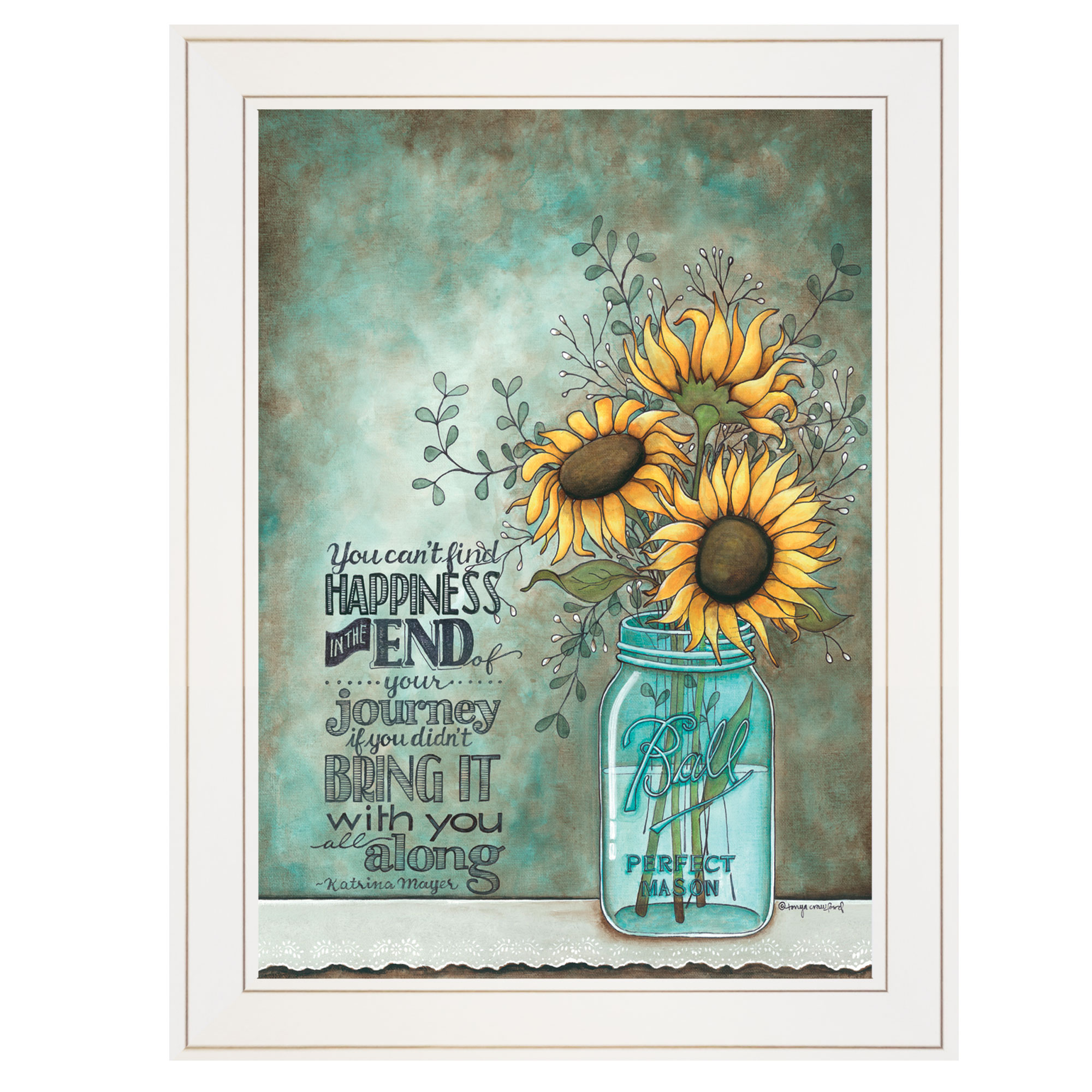 "All Along" by Tonya Crawford, Ready to Hang Framed print, White Frame
