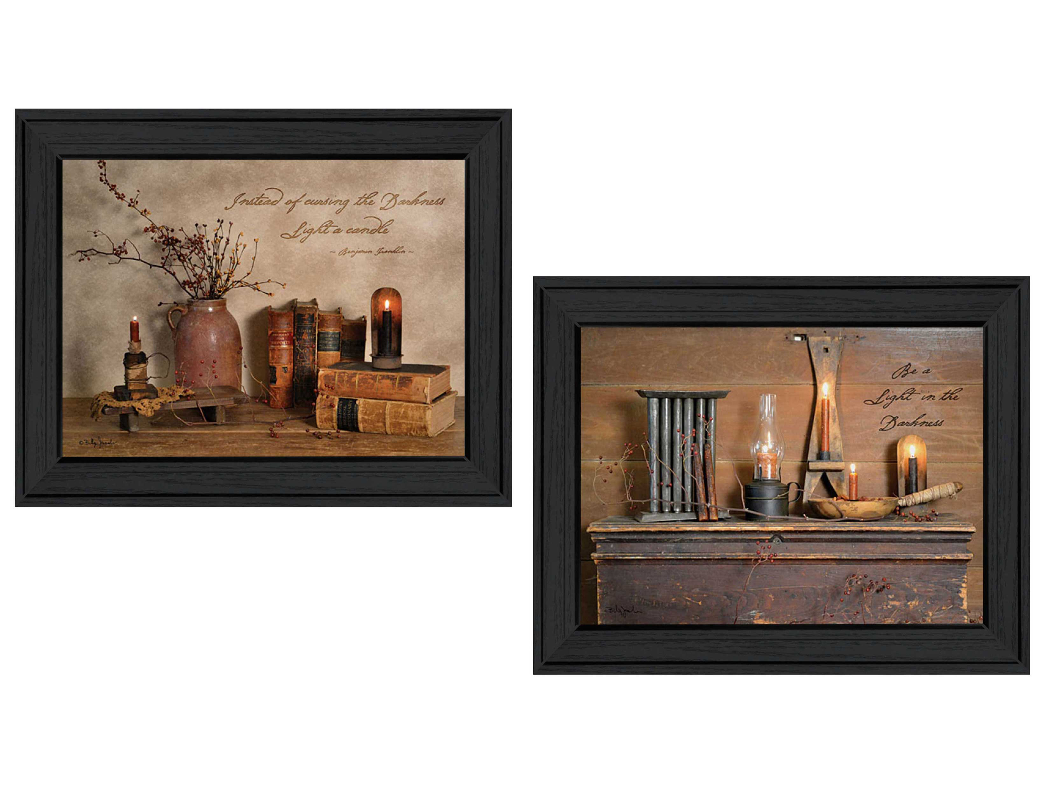 Trendy Decor 4U "Candles" Framed Wall Art, Modern Home Decor Framed Print for Living Room, Bedroom & Farmhouse Wall Decoration by Billy Jacobs