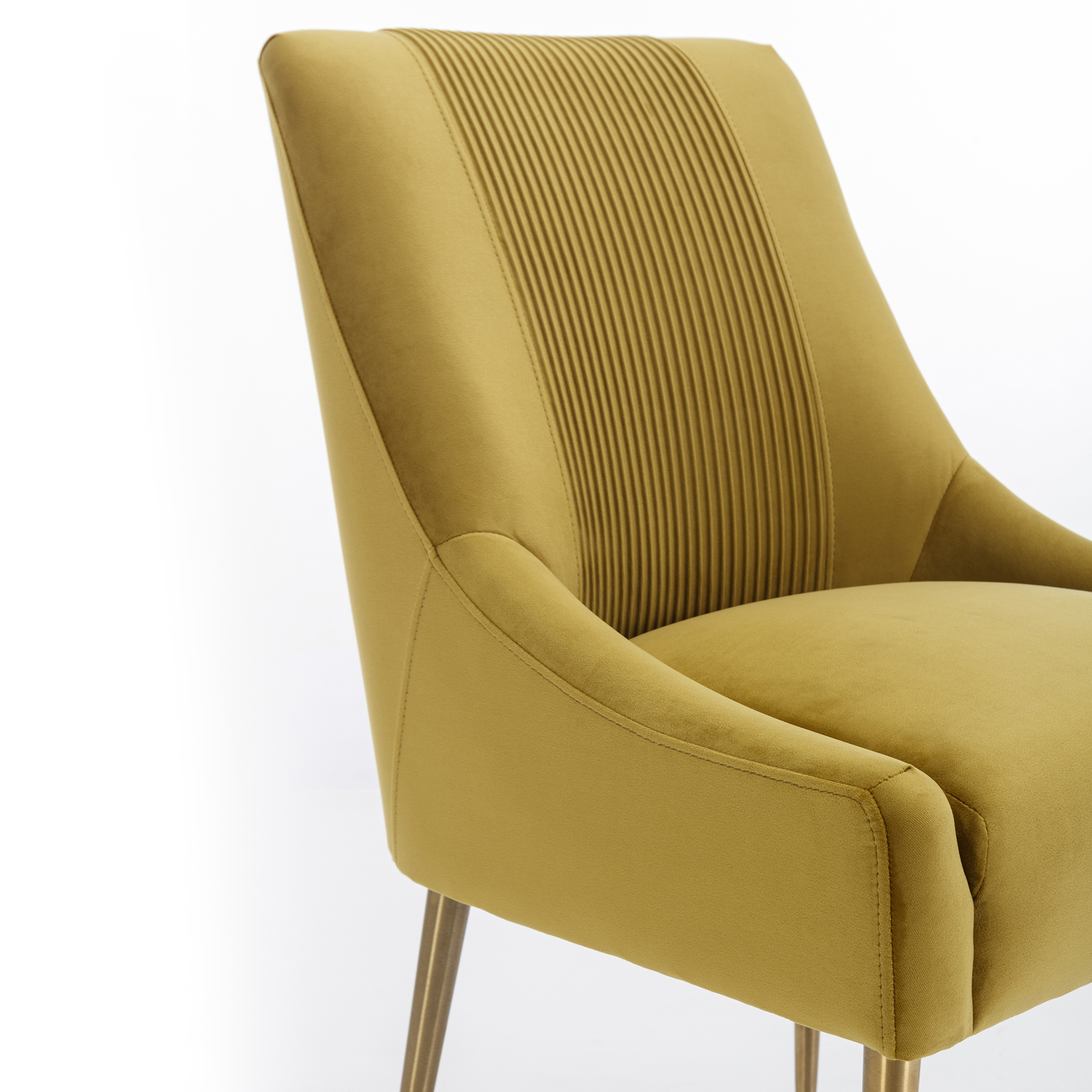 Velvet Dining Chair, Accent Side Chair With Adjustable Foot Nails, Set of 2