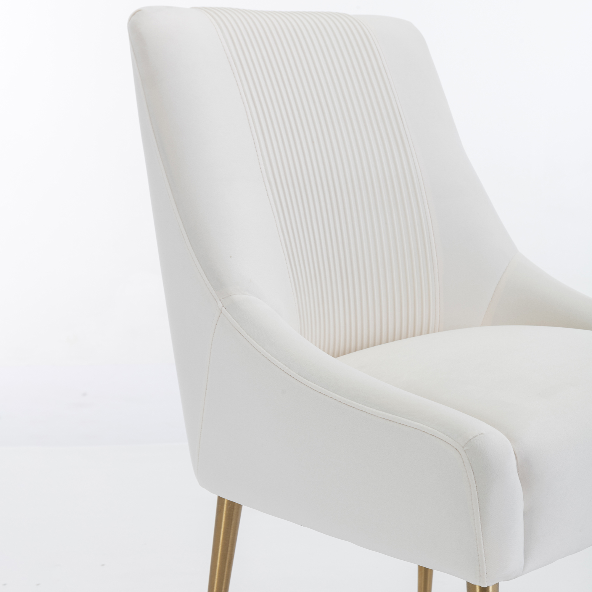 Velvet Dining Chair, Accent Side Chair With Adjustable Foot Nails, Set of 2