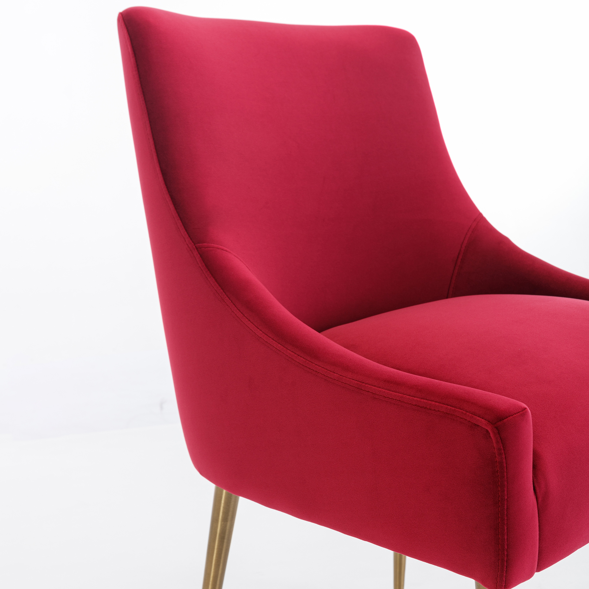 Velvet Dining Chair, Accent Side Chair With Adjustable Foot Nails, Set of 2