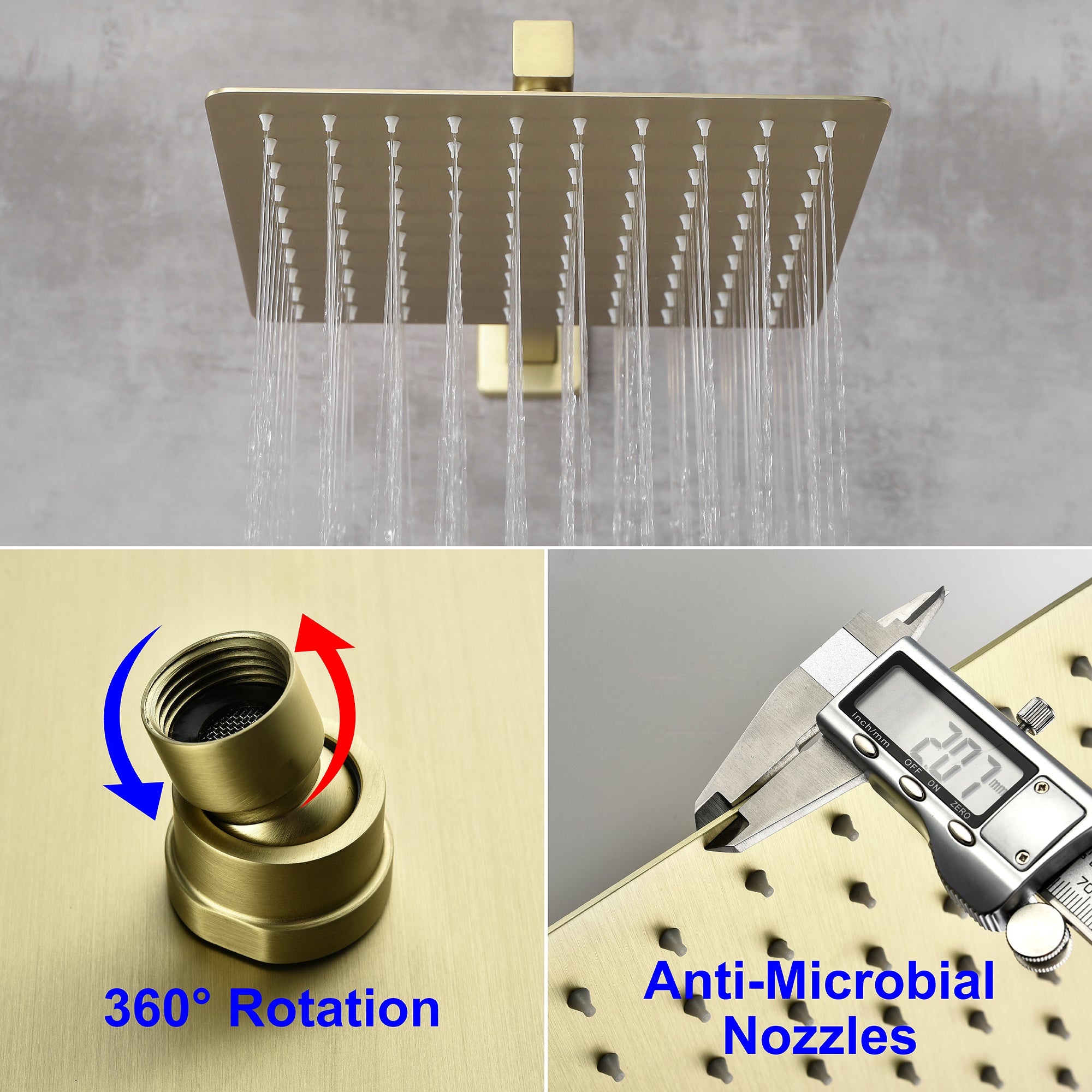 Boyel Living 10 in. Wall Mounted Single-Handle Shower Faucet Set with Tub Spout & Hand Shower-Boyel Living