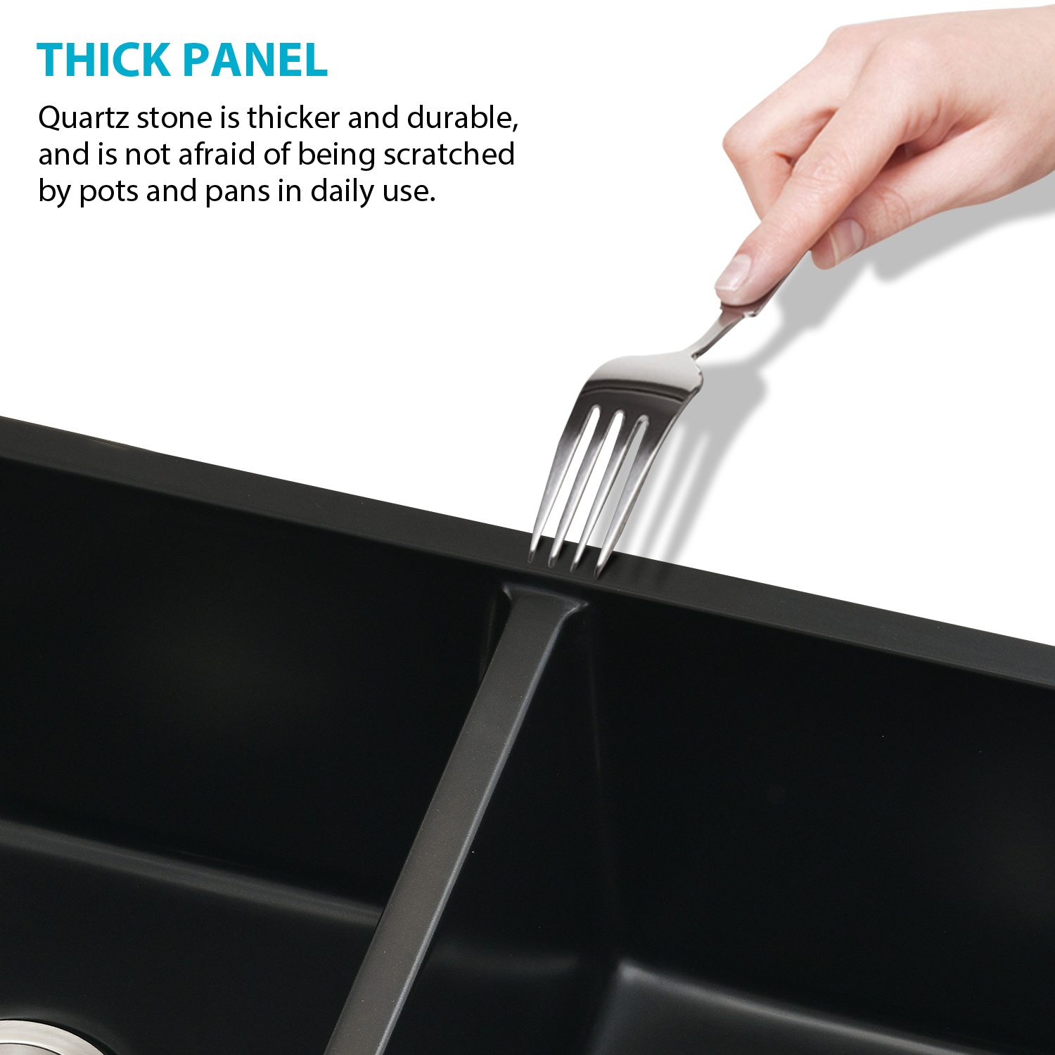 33" L X 18" W Double Bowl Undermount Kitchen Sink With Basket Strainer