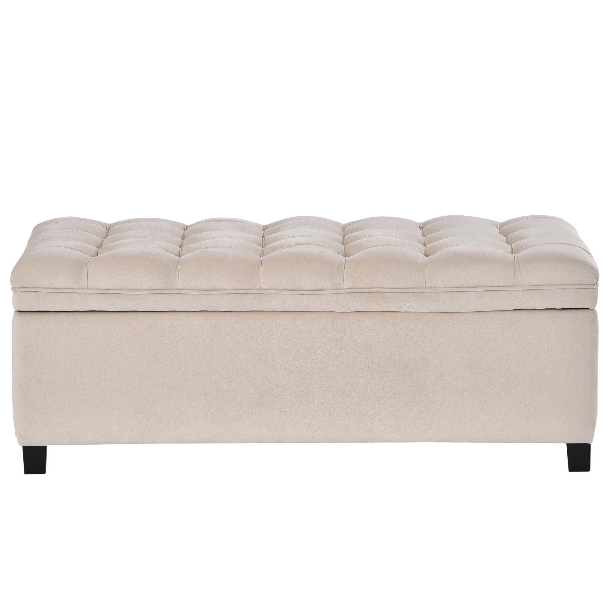 Boyel Living Upholstered Flip Top Storage Bench with Button Tufted Top-Boyel Living