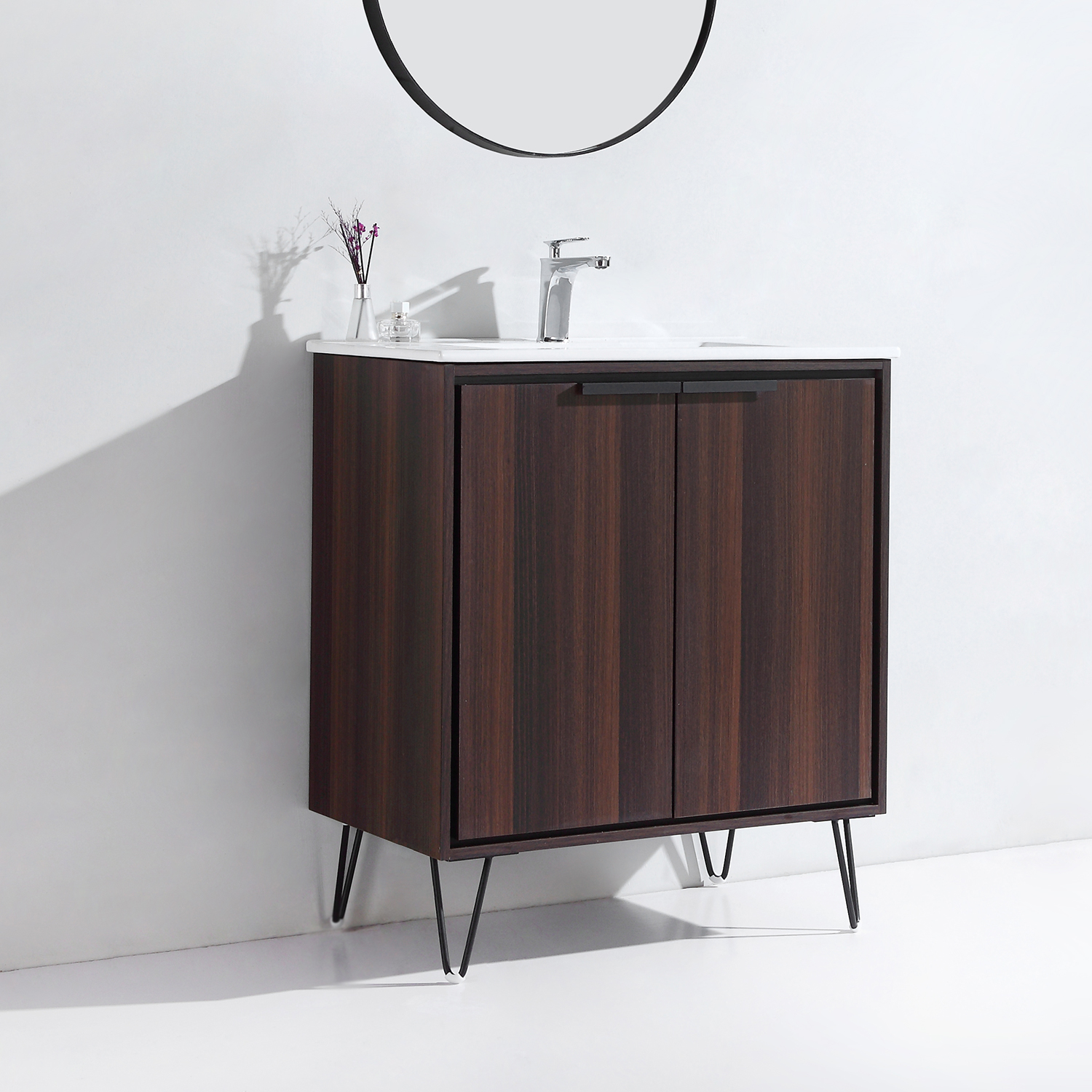 30 in. Bathroom Vanity Set with Integrated Ceramic Top-Boyel Living