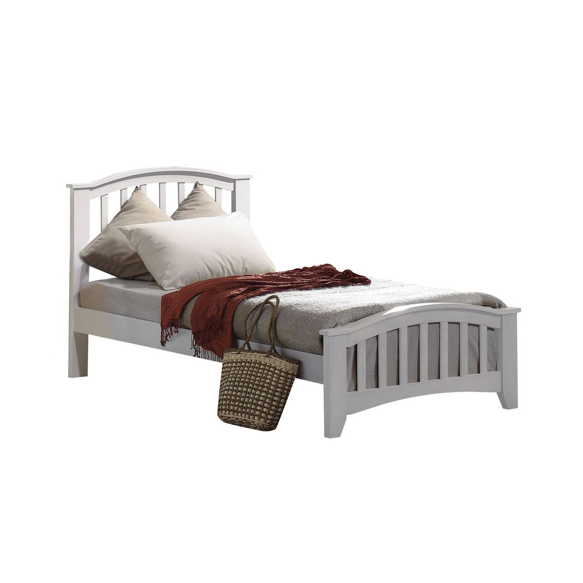 ACME San Marino Twin Bed in White-Boyel Living
