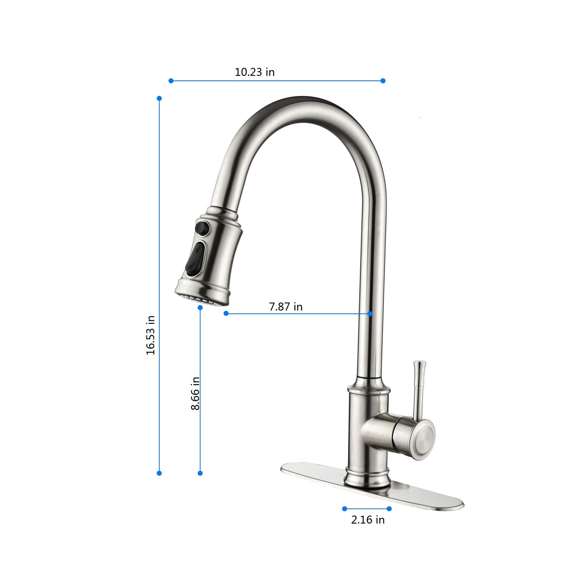 Touch Kitchen Faucet with Pull Down Sprayer-Boyel Living