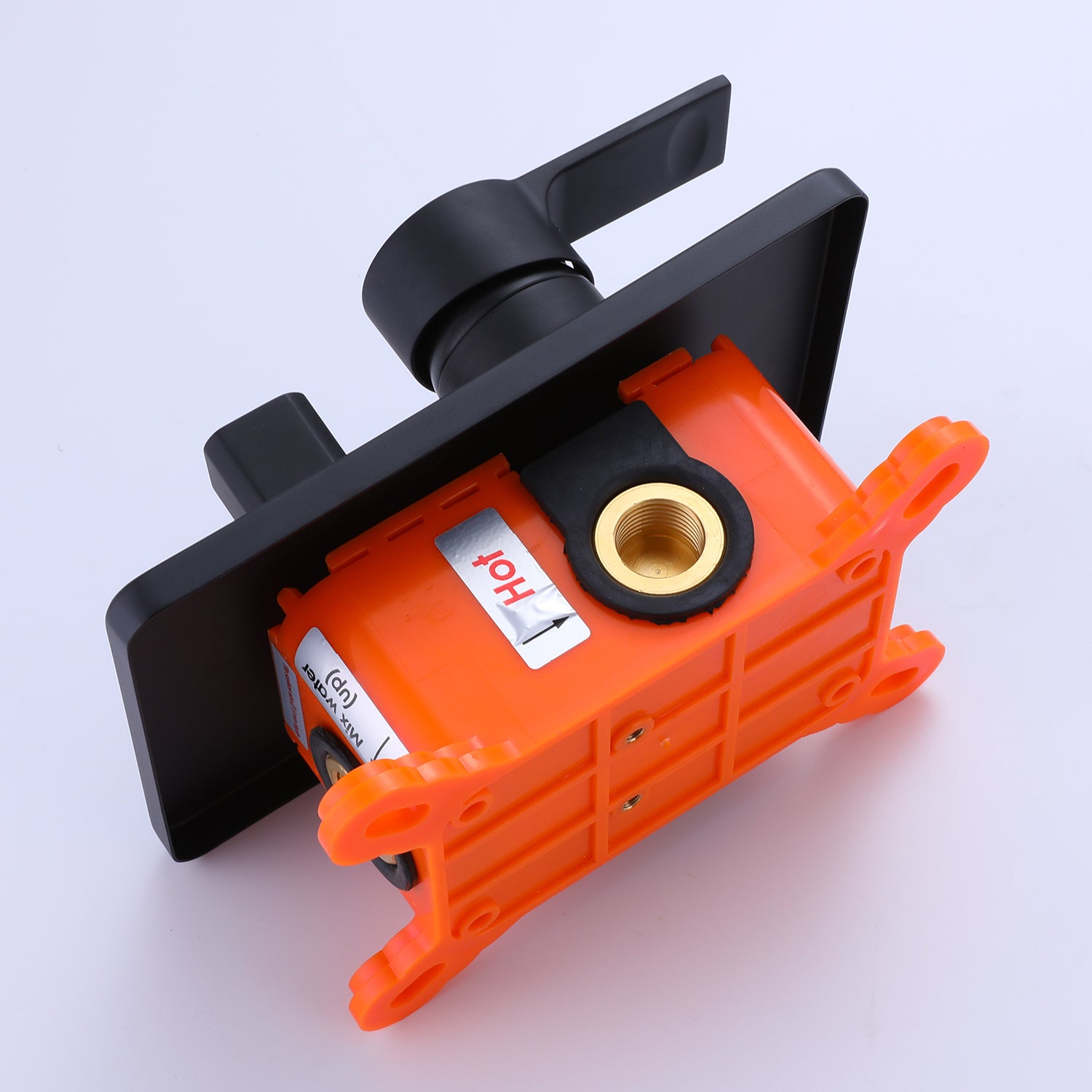 Boyel Living 10 in. Square Shower System Bathroom Shower Towers with Hand-Shower in Black-Boyel Living