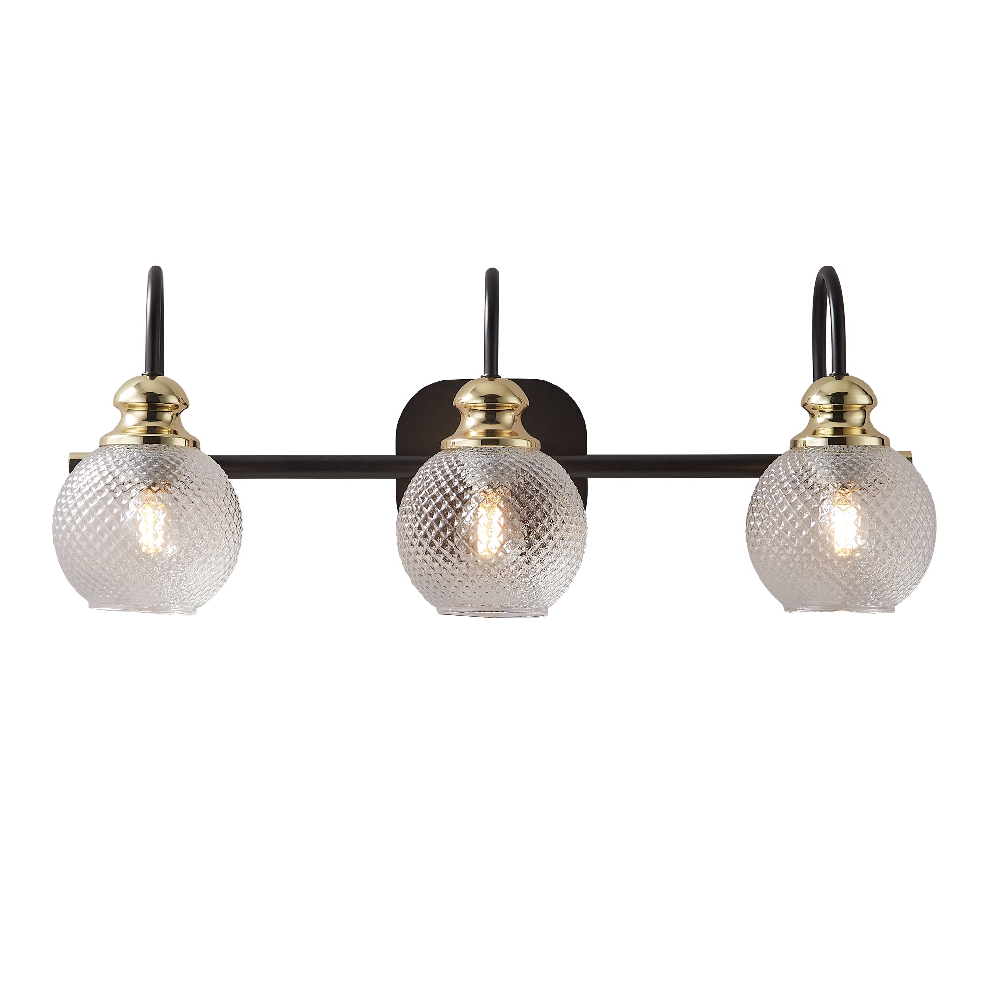 3 Light Modern Bathroom Vanity Light Fixture, Wall Sconces with Clear Glass Shades-Boyel Living