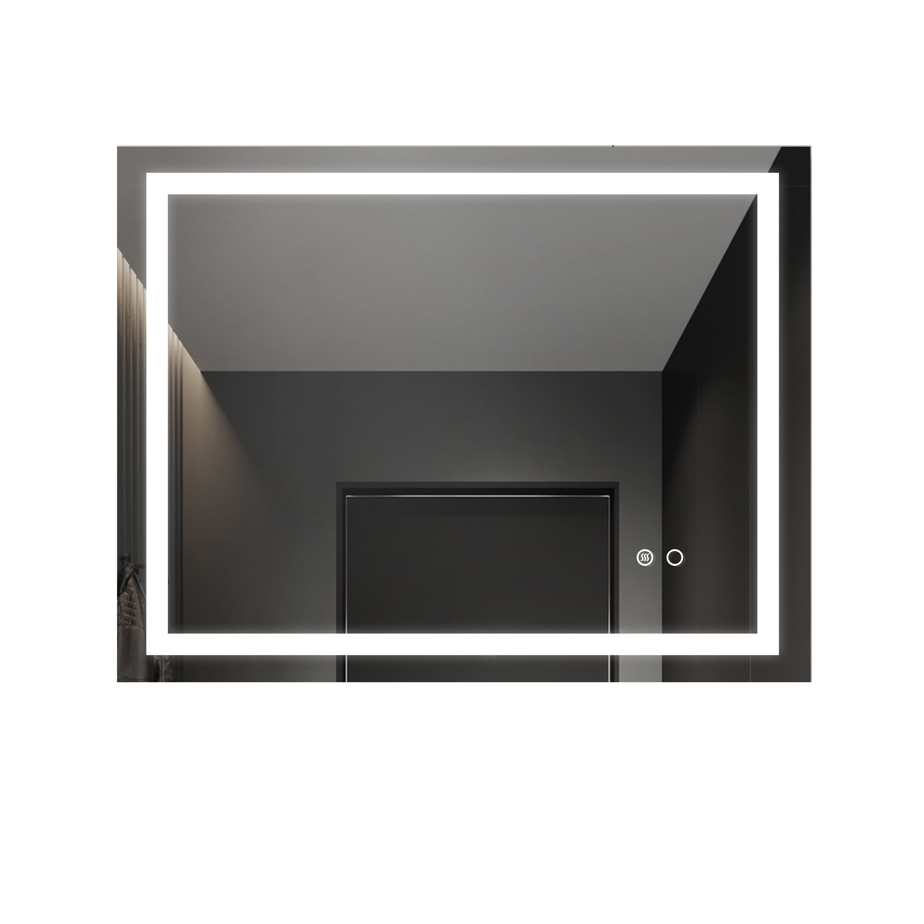 28"*36" inch LED Lighted Bathroom Wall Mounted Mirror with High Lumen+Anti-Fog Separately Control+Dimmer Function-Boyel Living