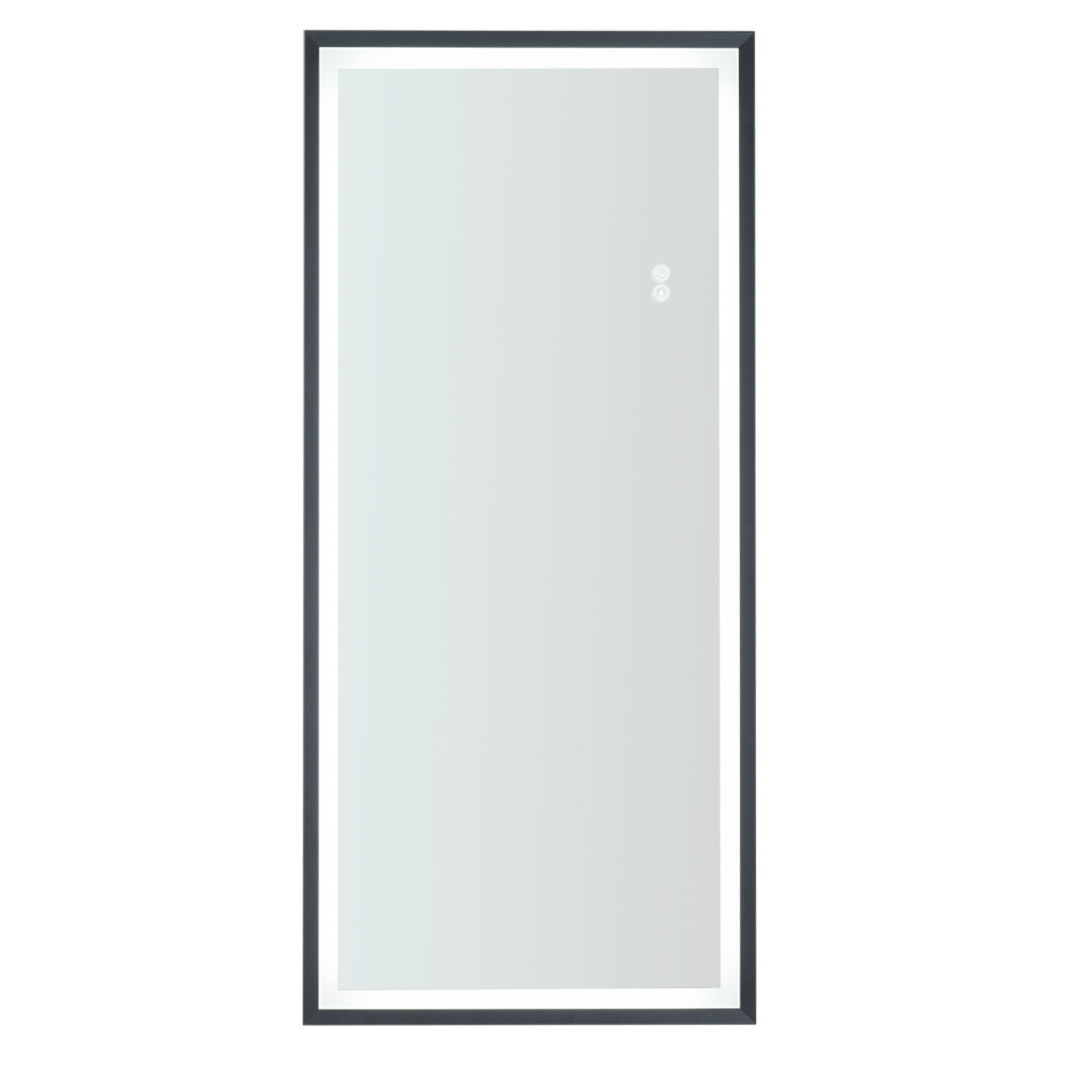 LED Wall Mounted Lighted Floor Mirror with Entry Dimmer Touch Switch-Boyel Living