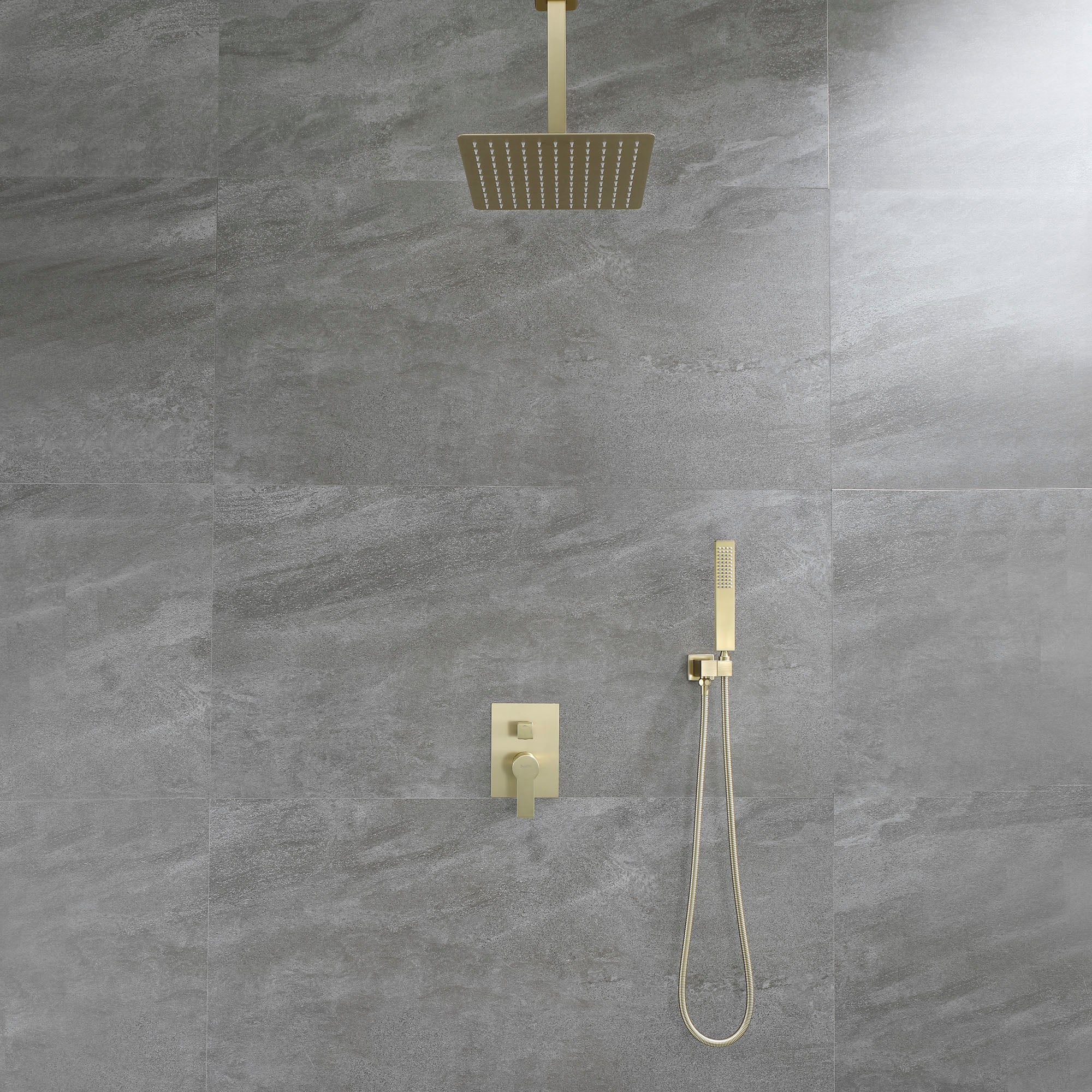 Boyel Living 10 in. Ceiling Mount Dual Shower Heads, Shower System with Rough-In Valve Body and Trim-Boyel Living