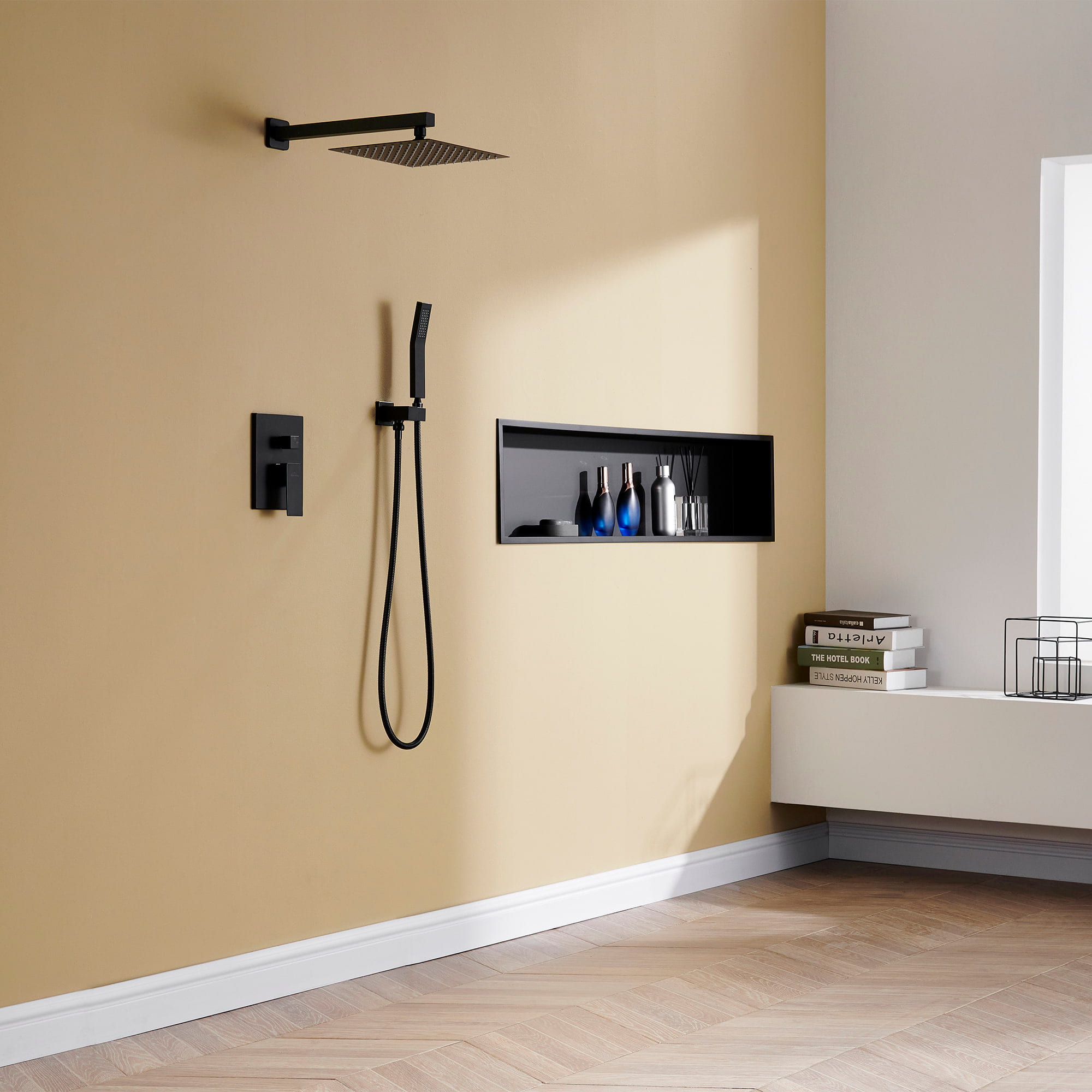 Boyel Living 10 in. Wall Mounted Dual Shower Heads Set, Rainfall Shower System-Boyel Living