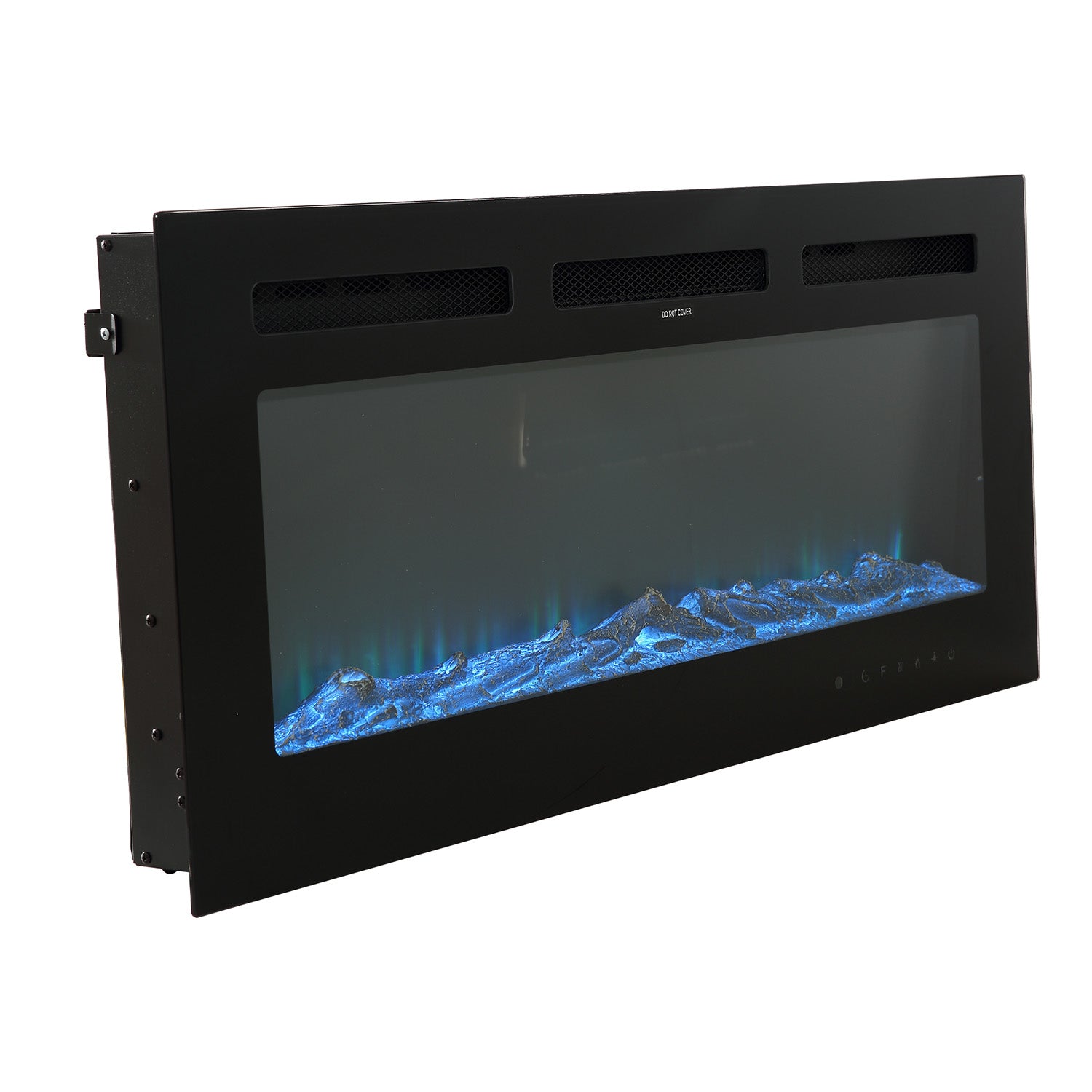 Boyel Living Electric Wall Mounted Recessed Fireplace with Remote 1500/750 Watt in Black, 30/36/40/50/60 in.-Boyel Living