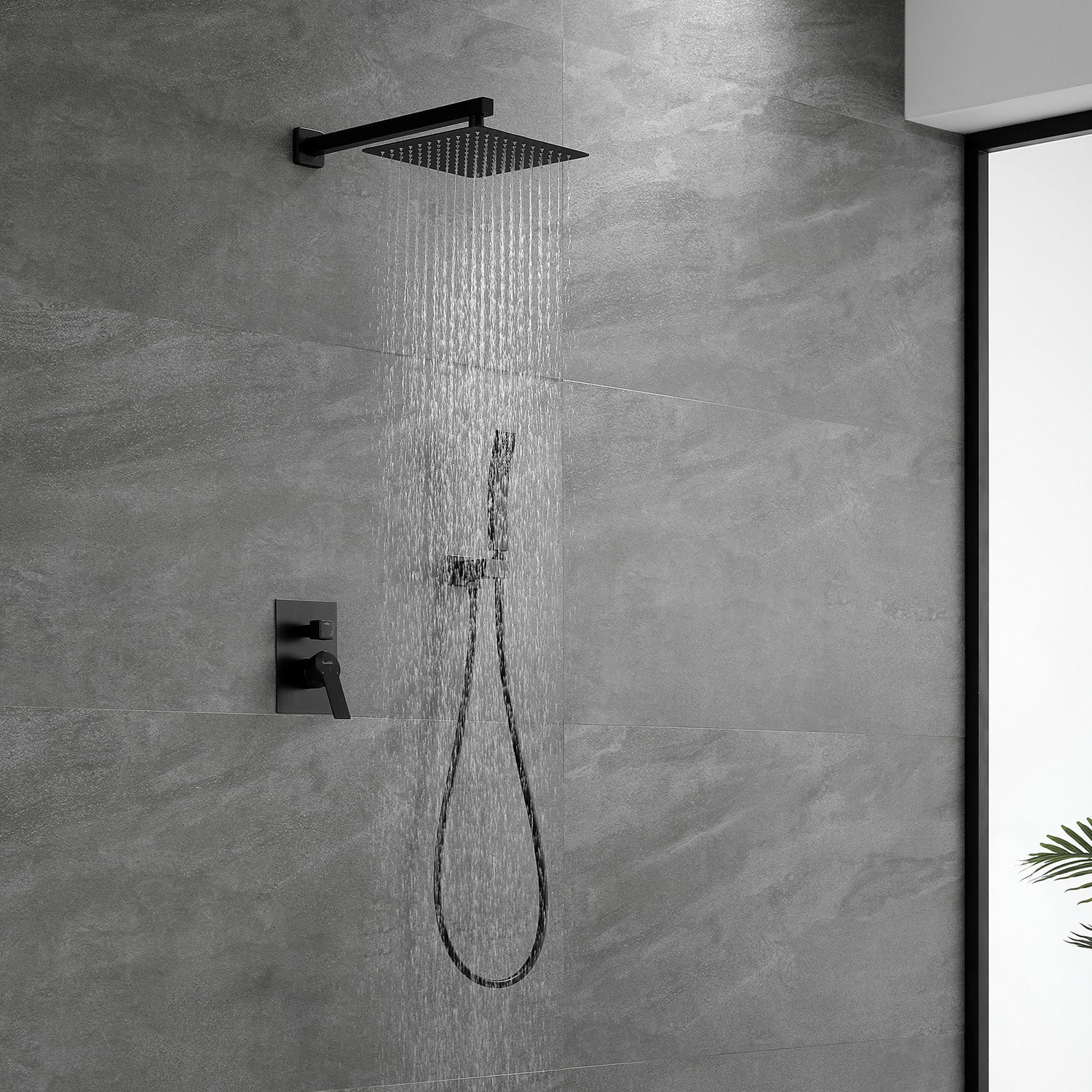 Rainfall Shower System Wall Mount Dual Shower Head System Combo Set-Boyel Living