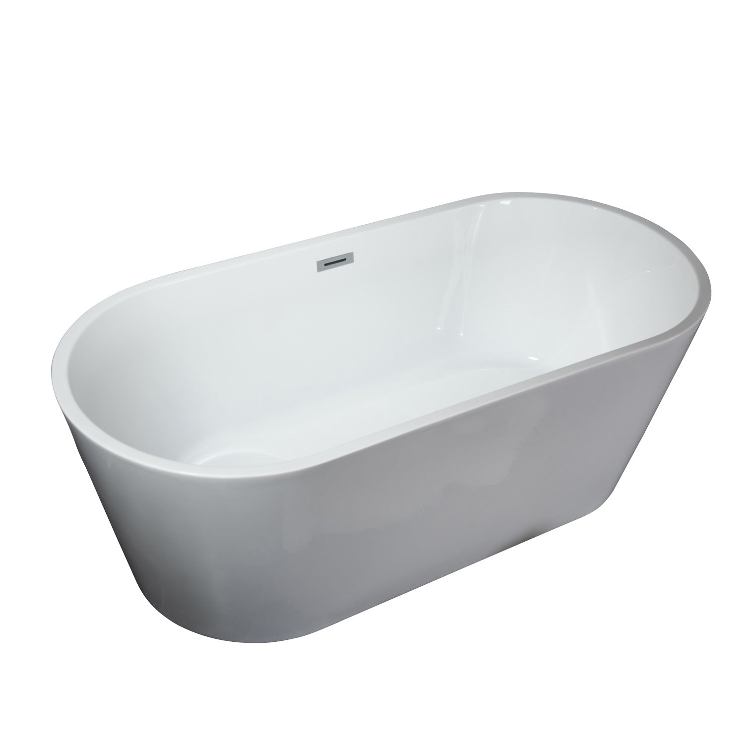 Stand-alone Bathtub in Acrylic Construction - 55"L x 22"H x 17"D(inch)-Boyel Living