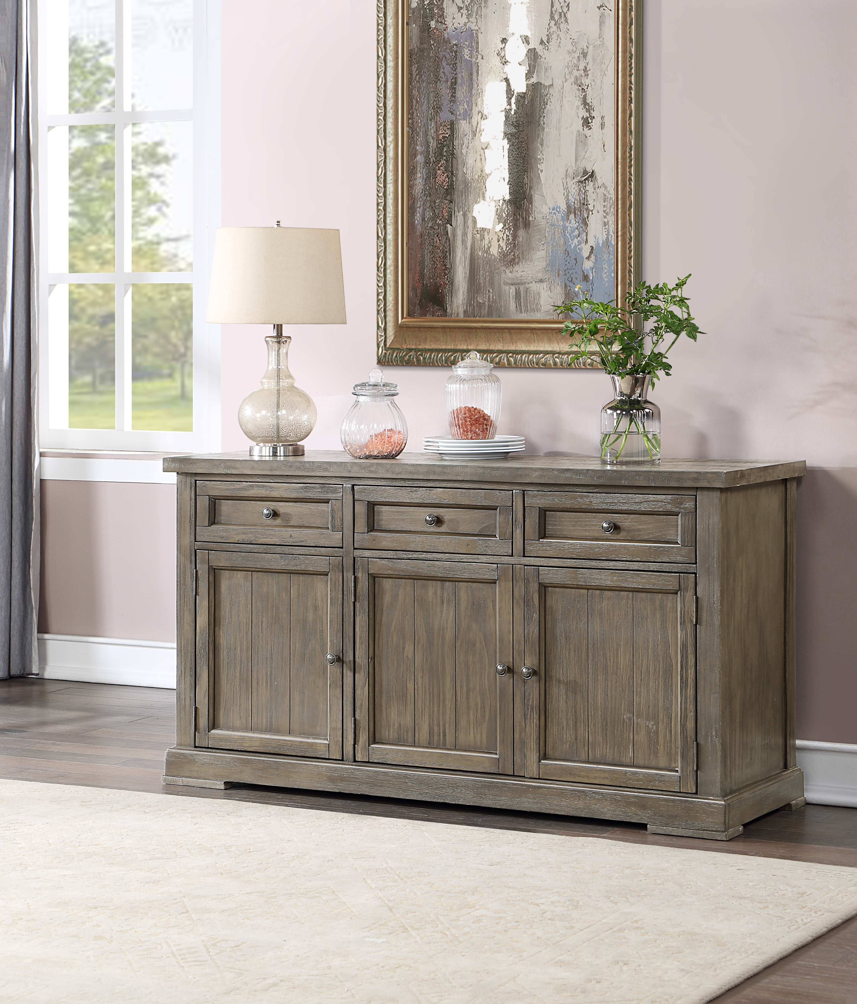 Boyel Living Green Accent Storage Cabinet with 3-Drawer Chest BL