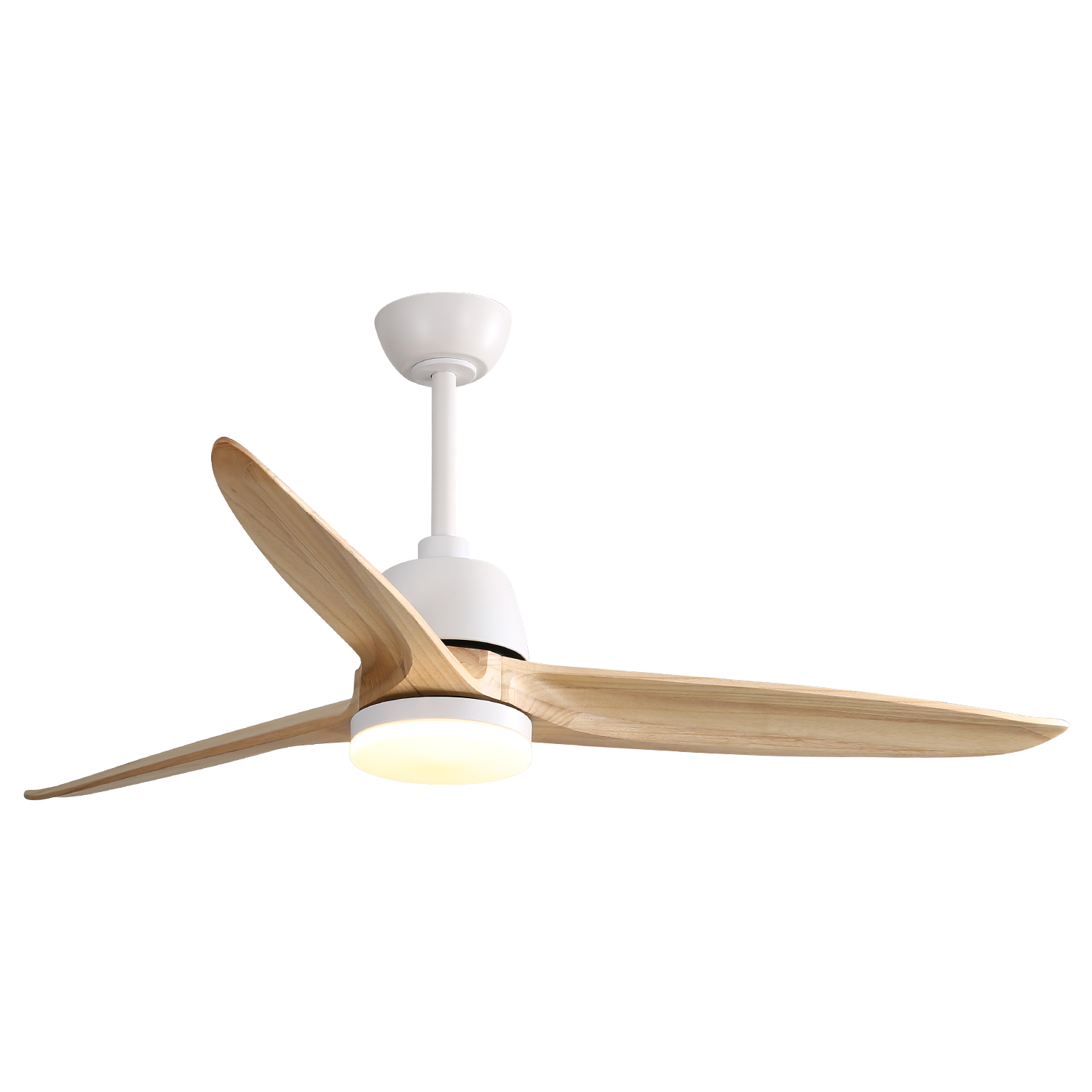 56 Inch Ceiling Fan Light With 6 Speed Remote Energy-saving DC Motor Matte White-Boyel Living