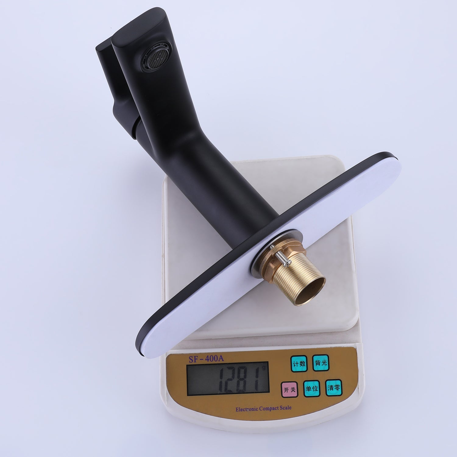 Boyel Living Waterfall Single Hole Single-Handle Bathroom Faucet with Deck Plate in Matte Black-Boyel Living