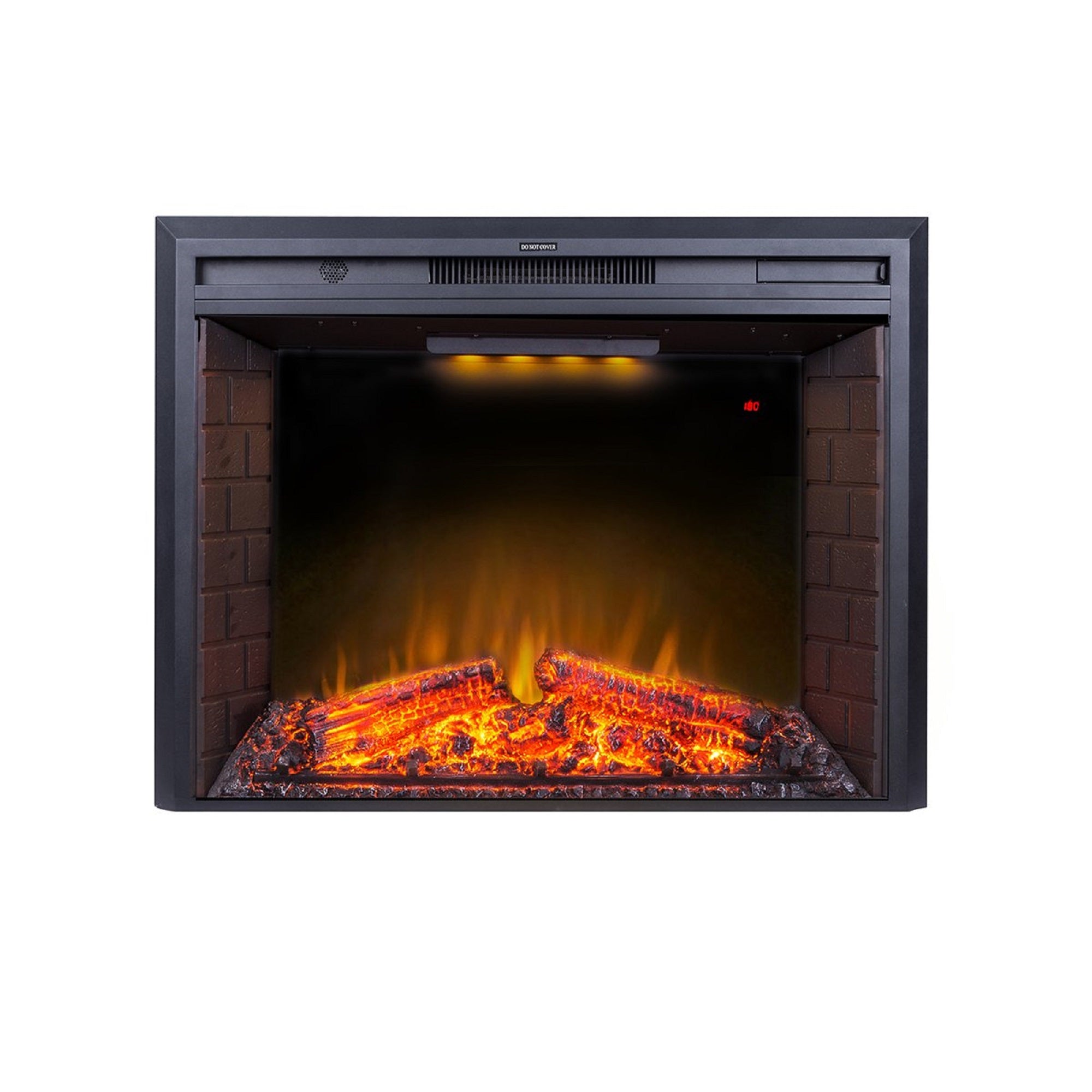 36 Inches Electric Fireplace Insert, Fireplace Heater with Overheating Protection, Black-Boyel Living