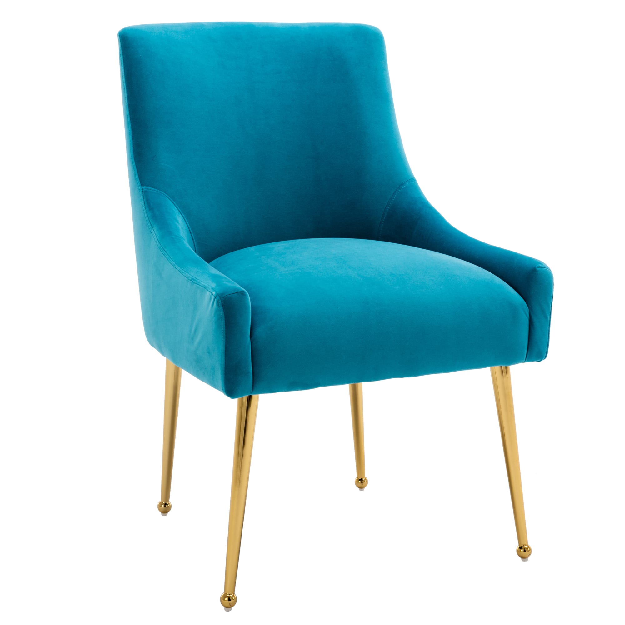 Velvet Dining Chair, Accent Side Chair With Adjustable Foot Nails, Set of 2-Boyel Living