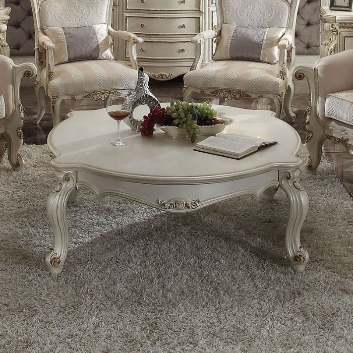ACME Picardy Coffee Table in Antique Pearl-Boyel Living