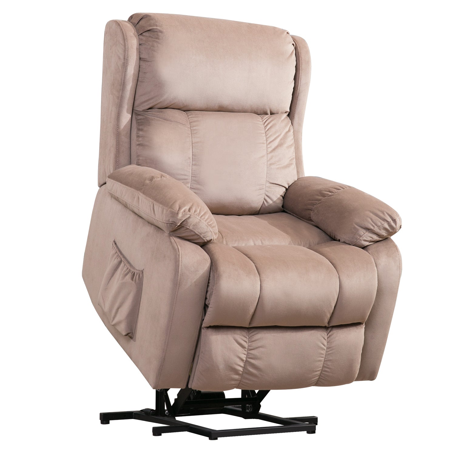 Power Lift Chair Soft Fabric Upholstery Recliner with Remote Control-Boyel Living