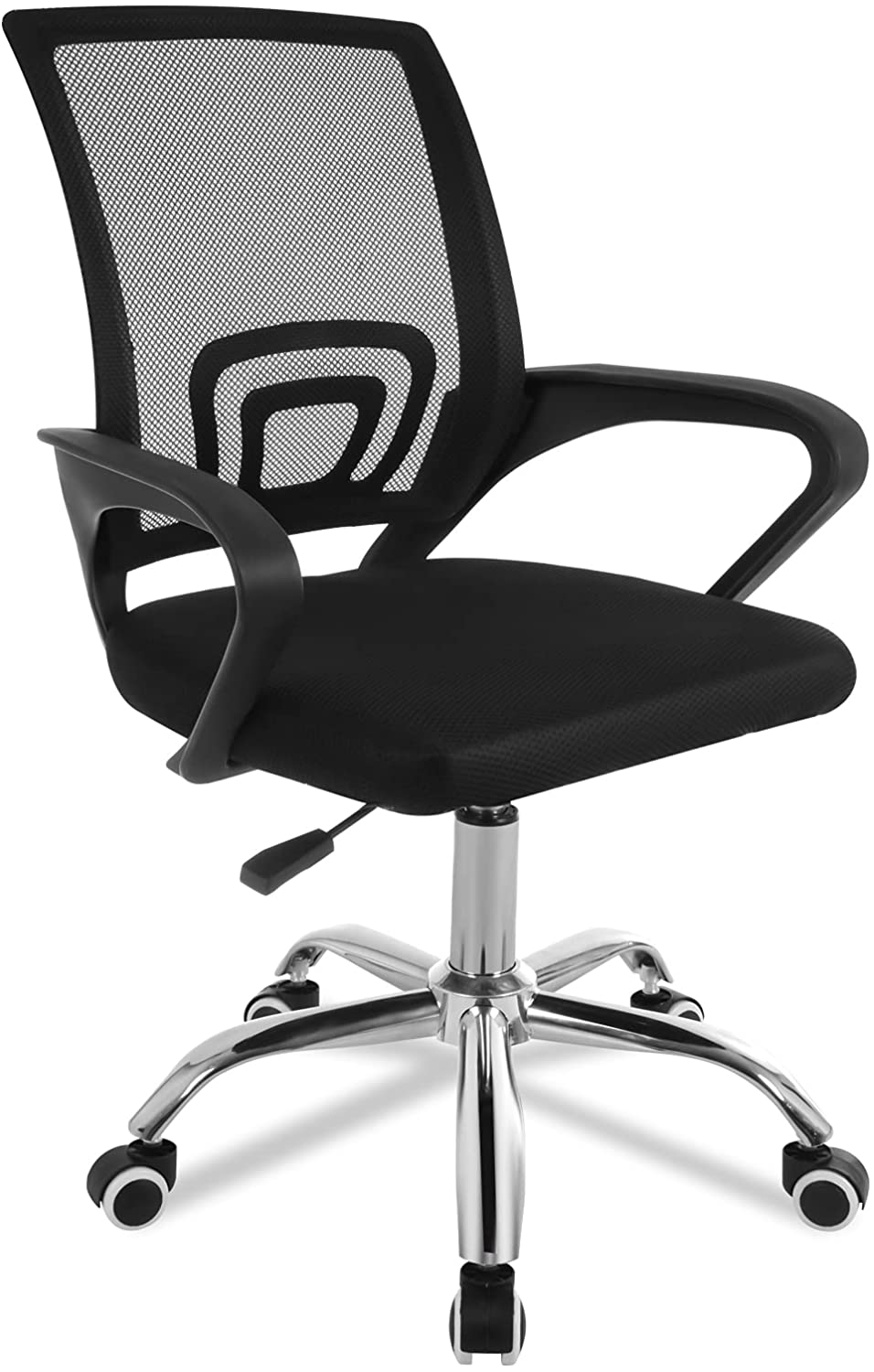 YSSOA Wheels and Arms and Lumbar Task Office Ergonomic Mesh Computer Chair, Black-Boyel Living