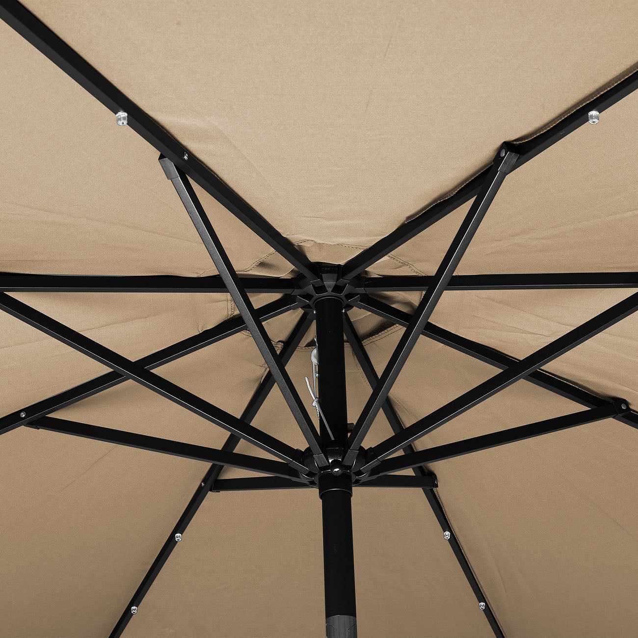 Boyel Living 9-ft Patio Umbrella with LED Lights (Sand)-Boyel Living