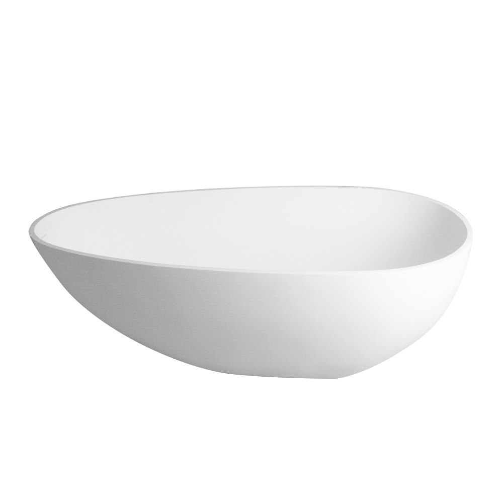 67 in. Ultra-Smooth Velvety Texture Solid Surface Freestanding Bathtub-Boyel Living