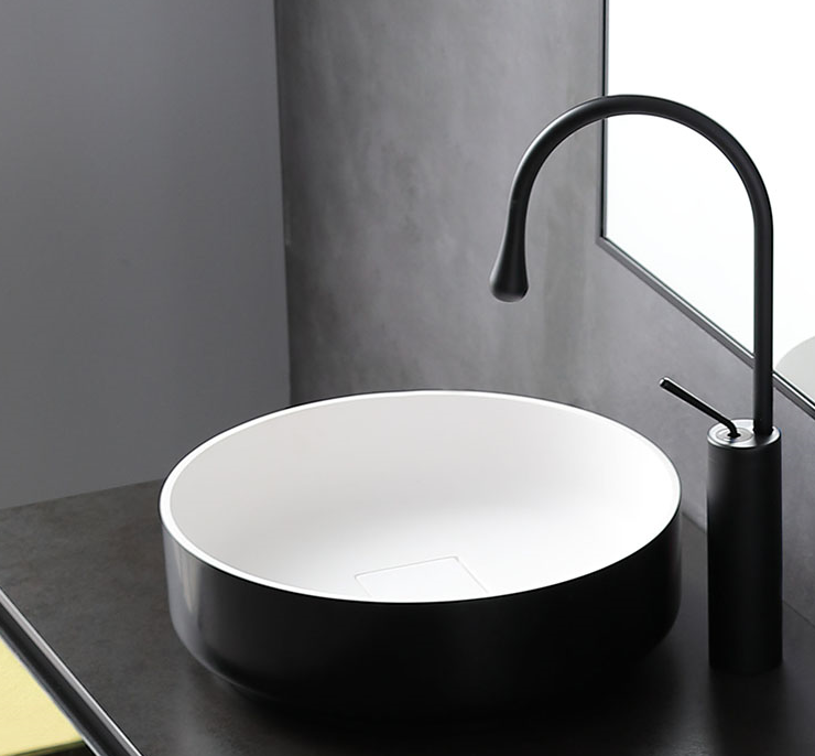 Black and White Bathroom sink hand washing basin for hotel home use-Boyel Living