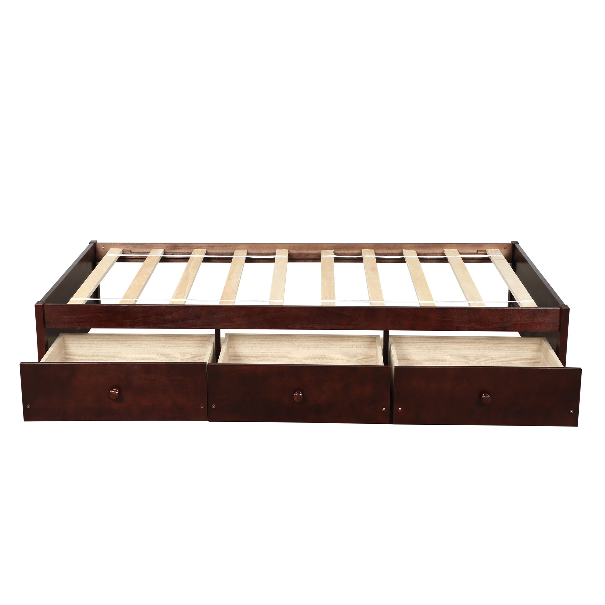 Twin Size Platform Storage Bed with 3 Drawers-Boyel Living