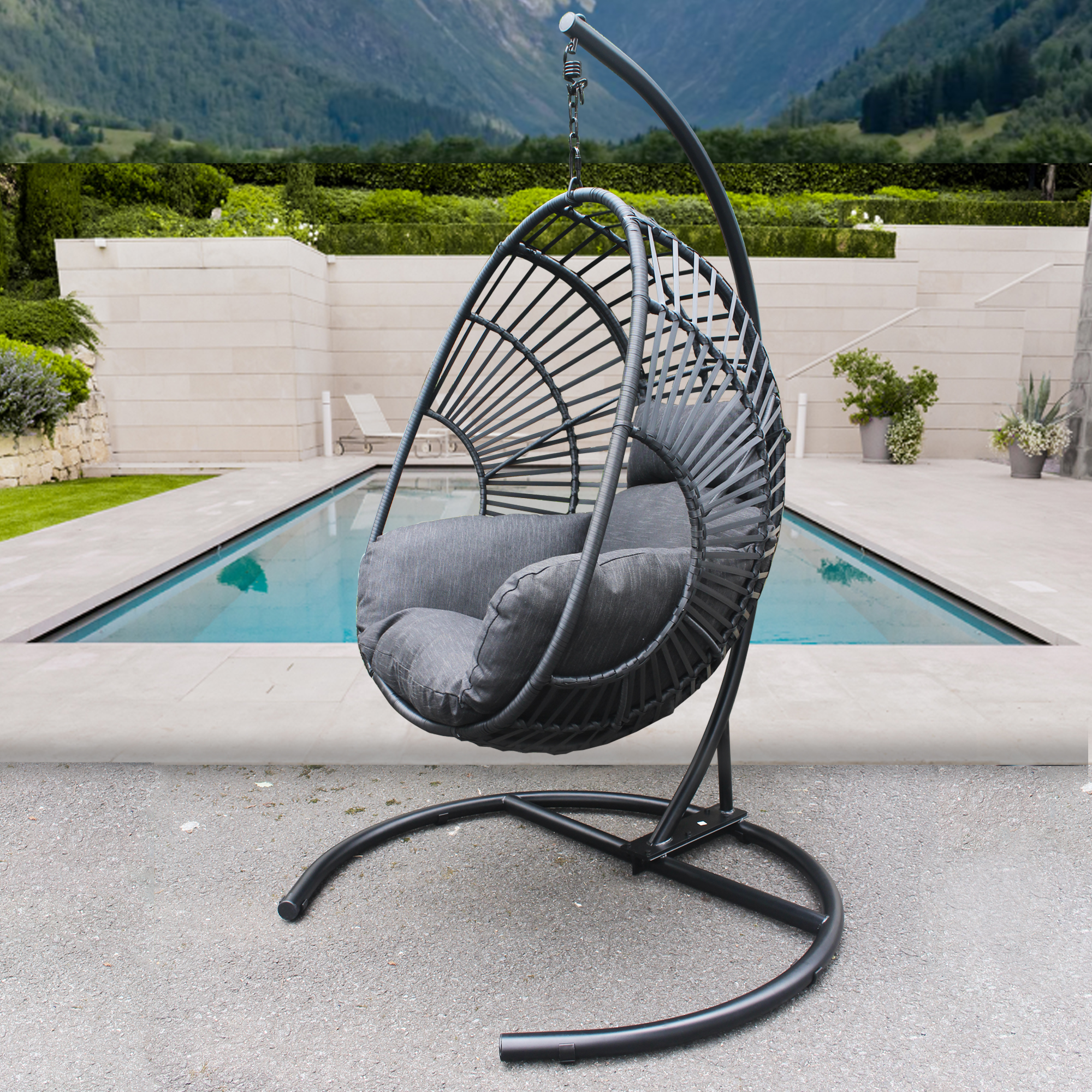 High Quality Outdoor Indoor Wicker Swing Egg chair-Boyel Living